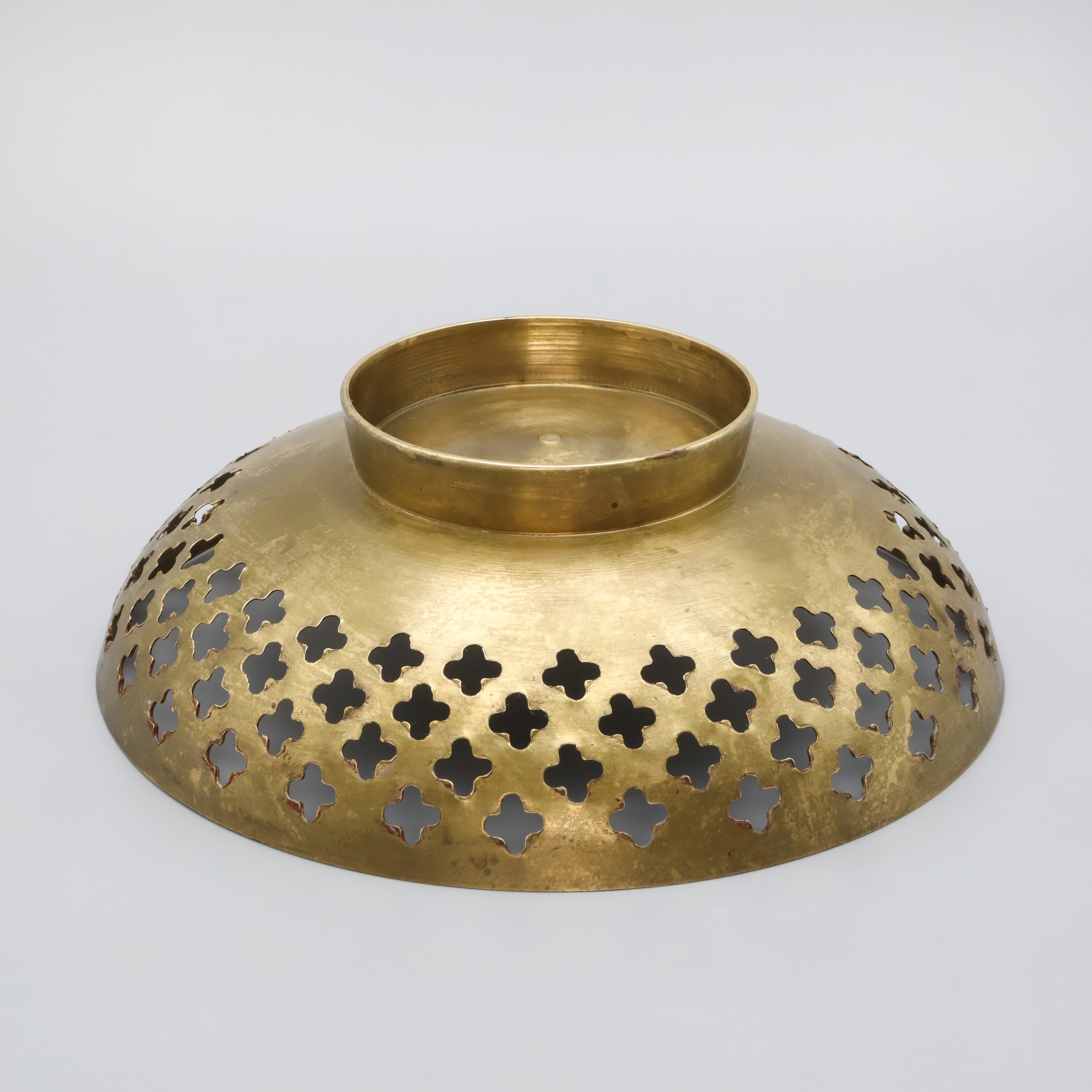 Hand Made Bronze Fruit Basket - Vintage Plate - Spanish Bronze Server - Rustic Kitchen Decor - Antique Bronze Display - Boho Tableware