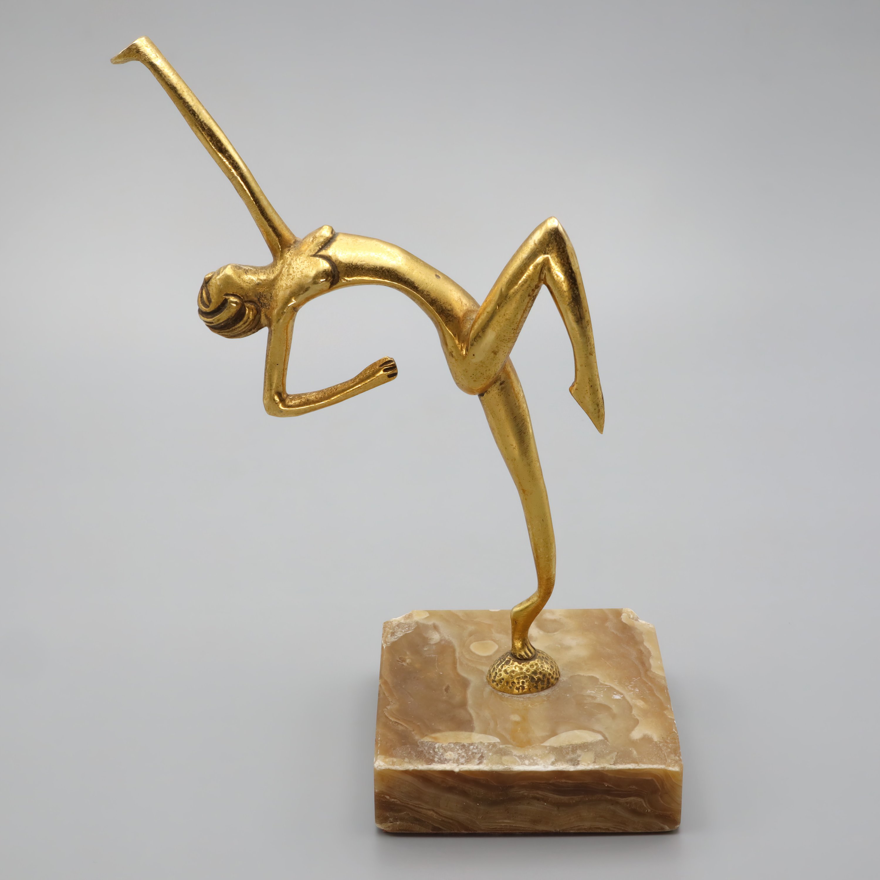 Art Deco Dancer Statue - Bronze Woman Figurine - Vintage Art Deco Sculpture - Elegant Bronze Decor - Collectible Figurine