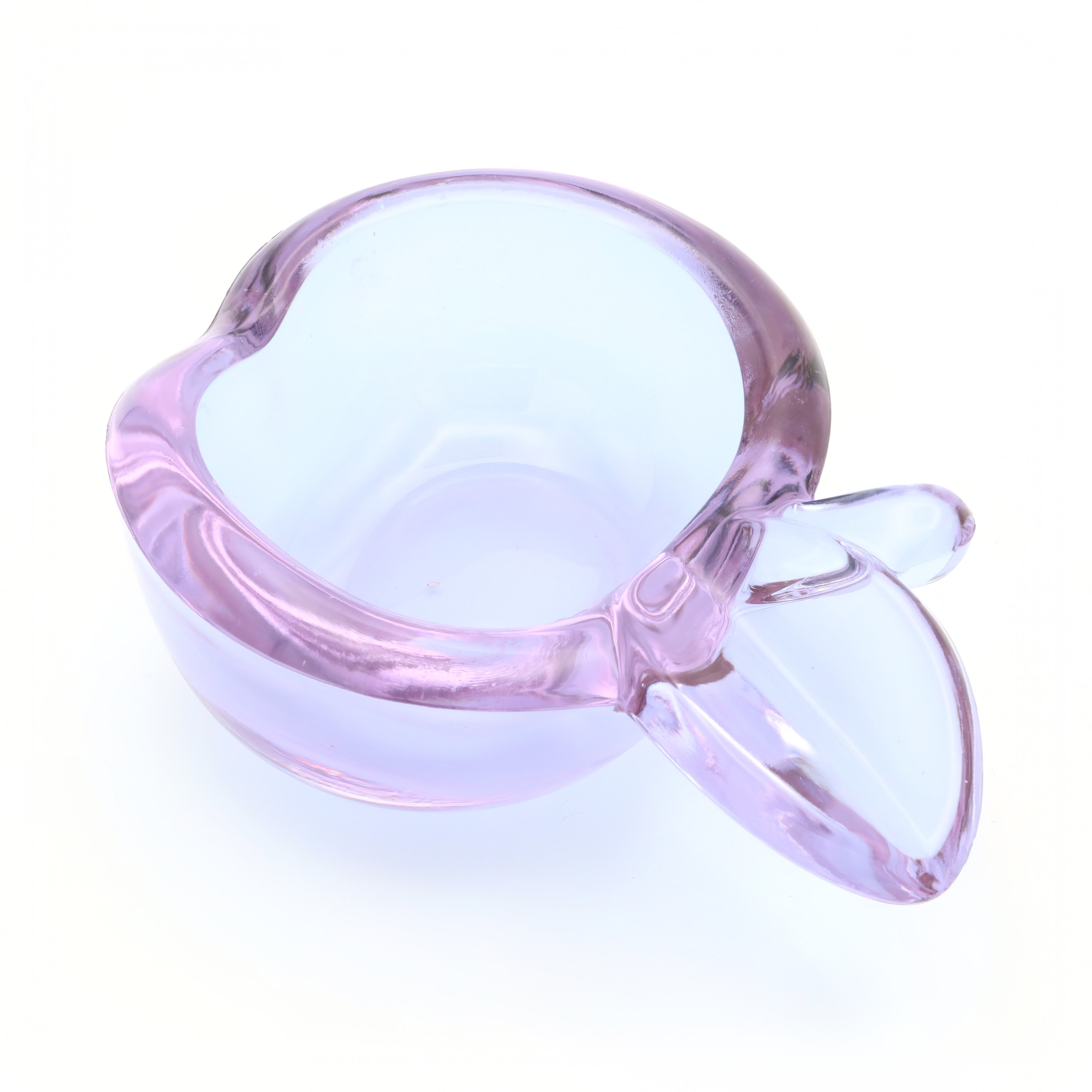 Murano Glass Ash Tray Apple - Blown Crystal Trinket Tray - Vintage Home Décor - Handmade Italian Art Glass - Mid Century Modern Glass Bowl