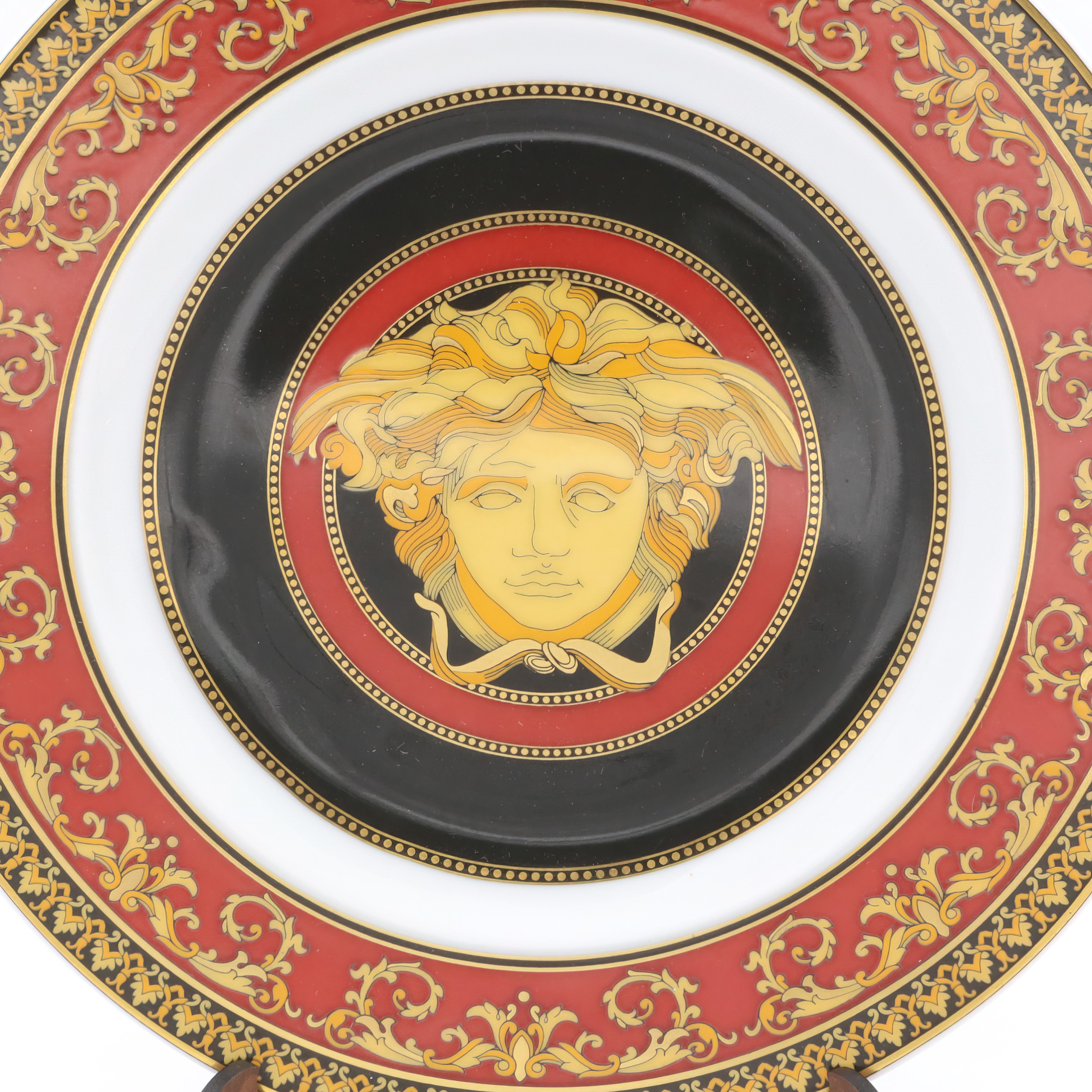 Versace Decor Plate by Rosenthal Detailed View Thumbnail for Versace Decor Plate By Rosenthal - Vintage Porcelain Plate - Luxury Home Decor - Collectible Wall Art - Designer Tableware
