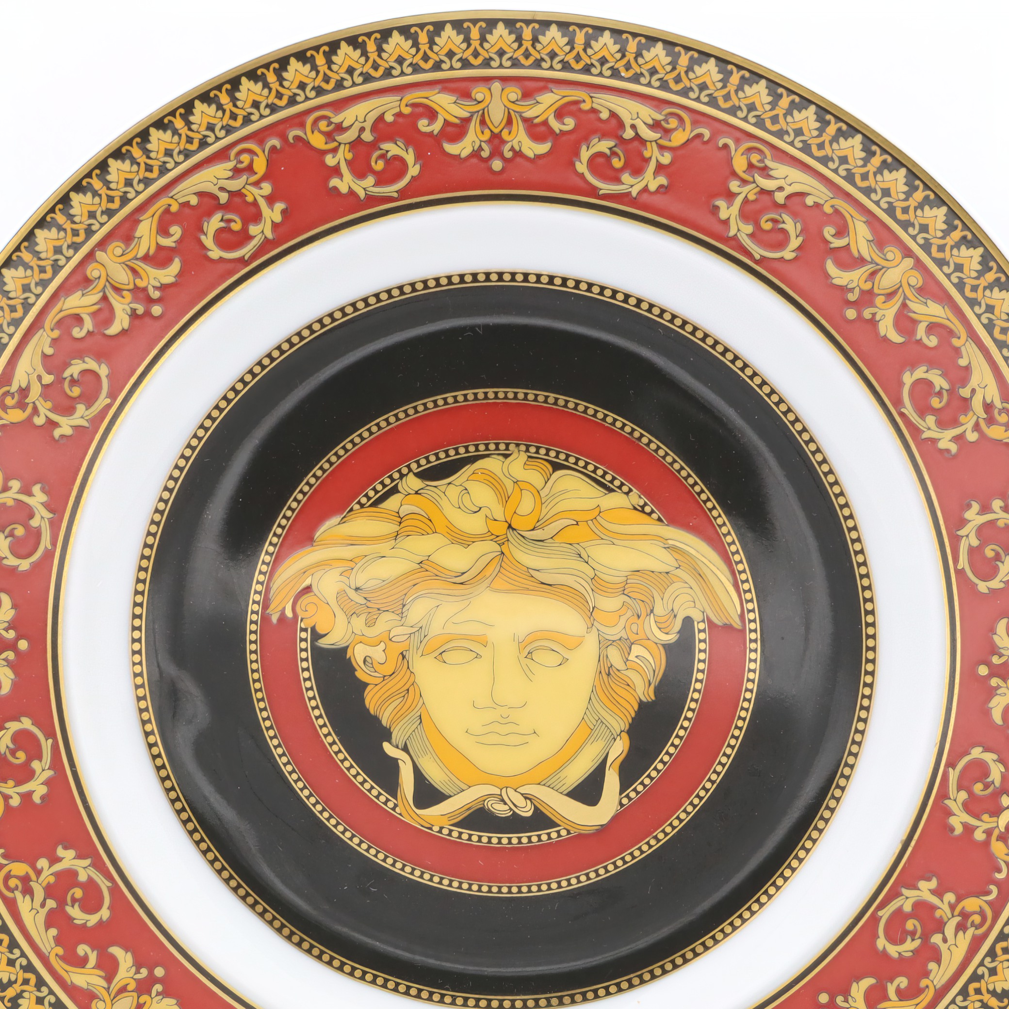 Versace Decor Plate by Rosenthal Detailed View Thumbnail for Versace Decor Plate By Rosenthal - Vintage Porcelain Plate - Luxury Home Decor - Collectible Wall Art - Designer Tableware