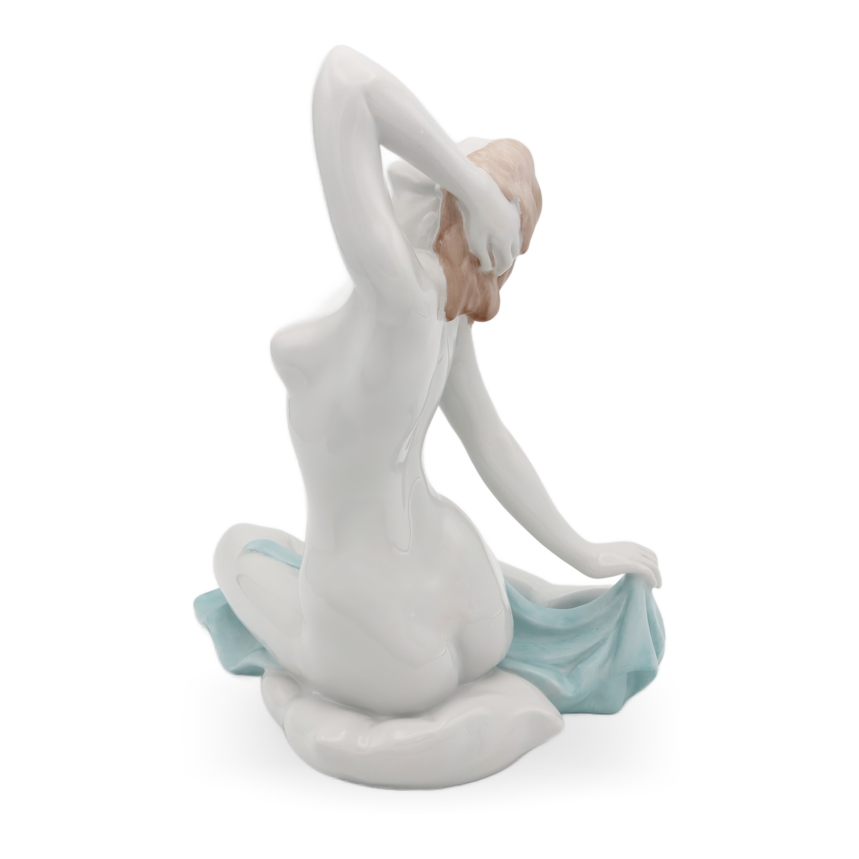 Thumbnail for Aquincum Elegant Nude Woman – Art Deco Porcelain Statue - Hungarian Figure - Vintage Ceramic Figurine - 1970s Rare Collectible