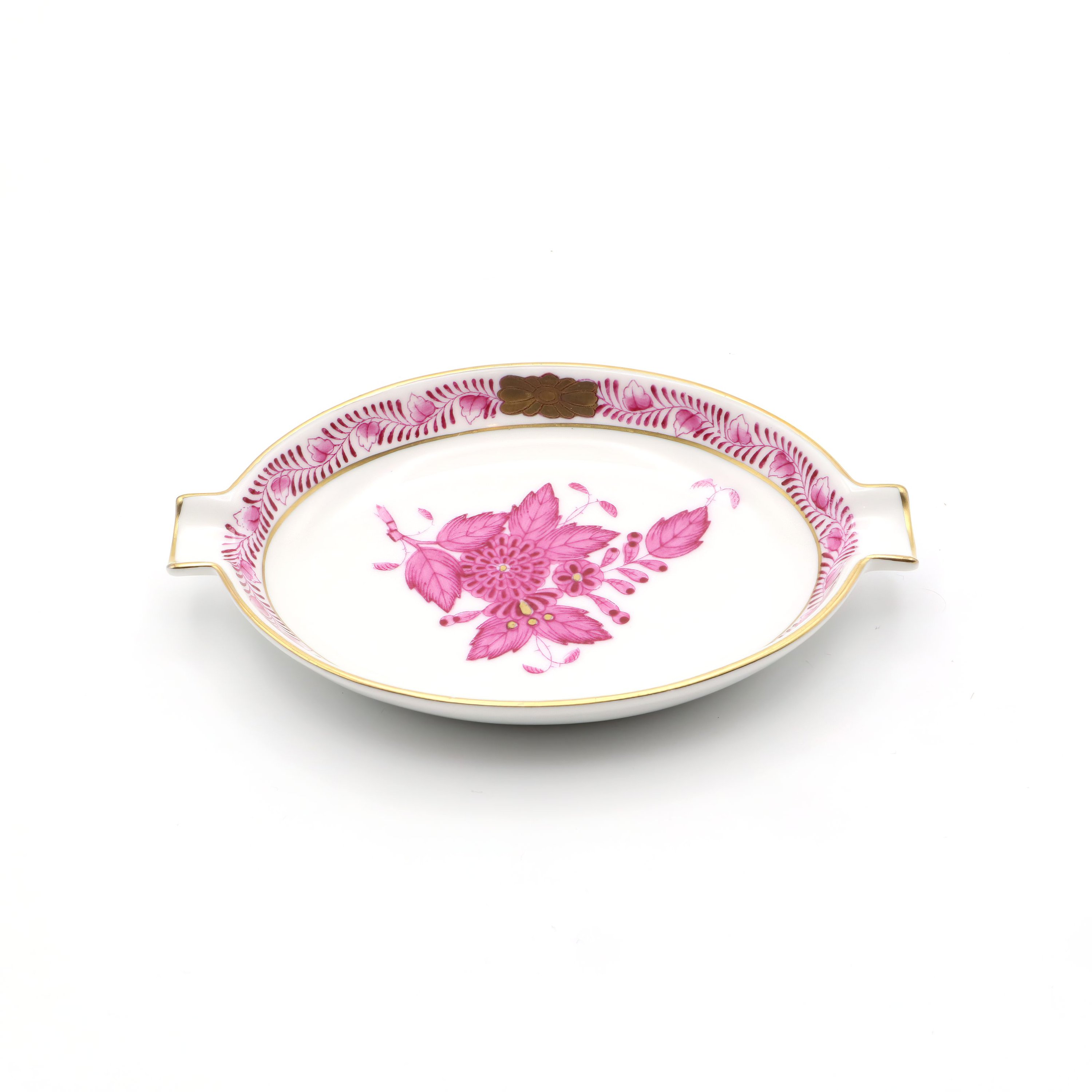 Herend Apponyi Purpur Ash Tray - Chinese Boquet Trinket Tray - Vintage Porcelain Dish - Collectible Herend Hungary - MCM Gift
