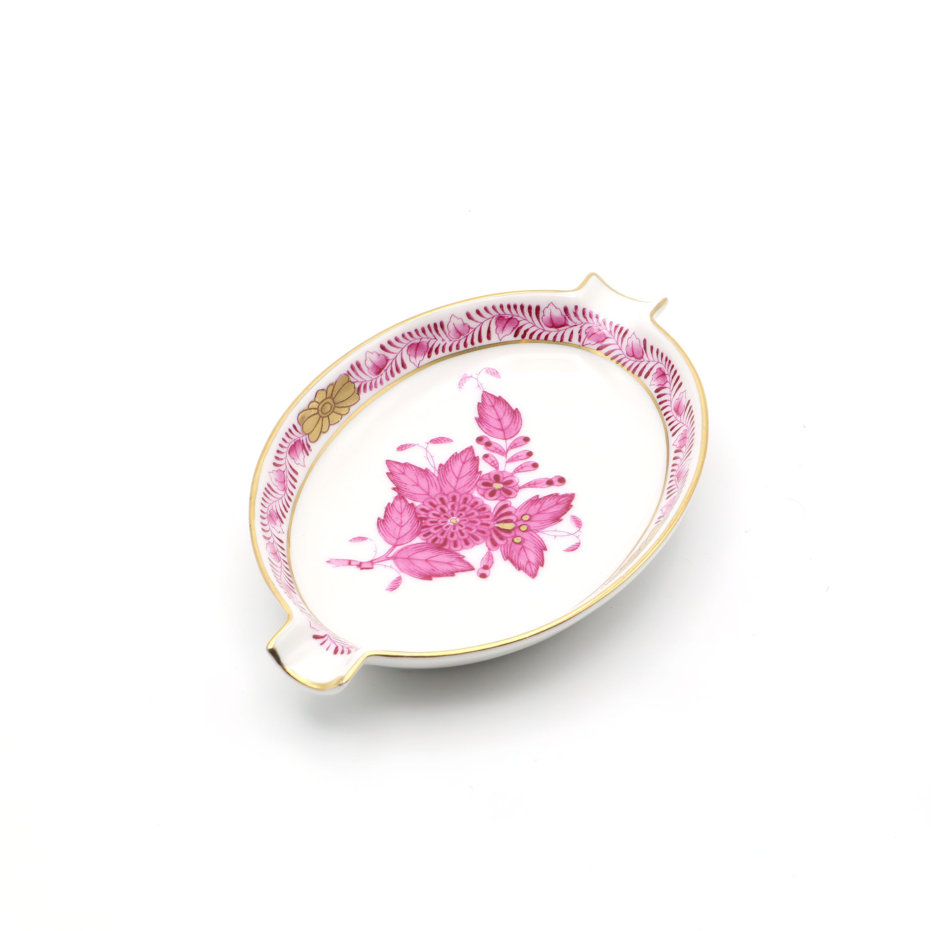 Herend Apponyi Purpur Ash Tray - Chinese Boquet Trinket Tray - Vintage Porcelain Dish - Collectible Herend Hungary - MCM Gift