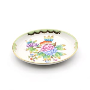 Herend Victoria Pattern Trinket Tray - Oval Shape - Porcelain Dish - Hand Painted - Vintage Herend - Hungarian Collectible