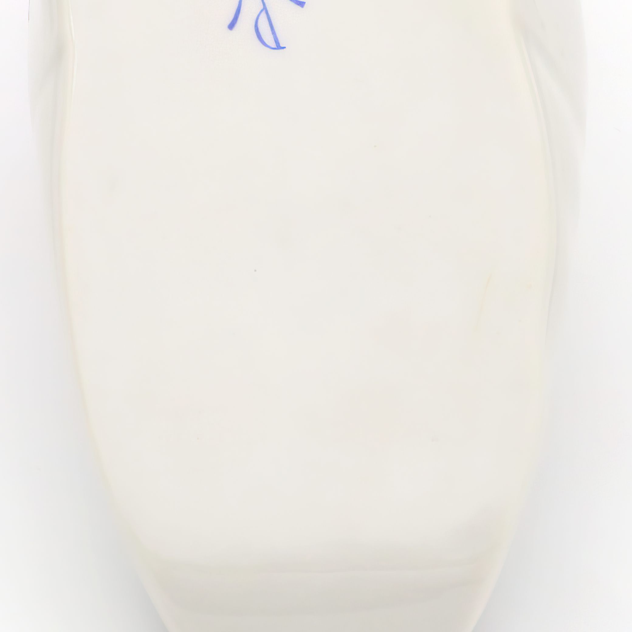 Herend Vintage Porcelain Baby Shoe base close up, detailed view of bottom porcelain craftsmanship and maker's mark