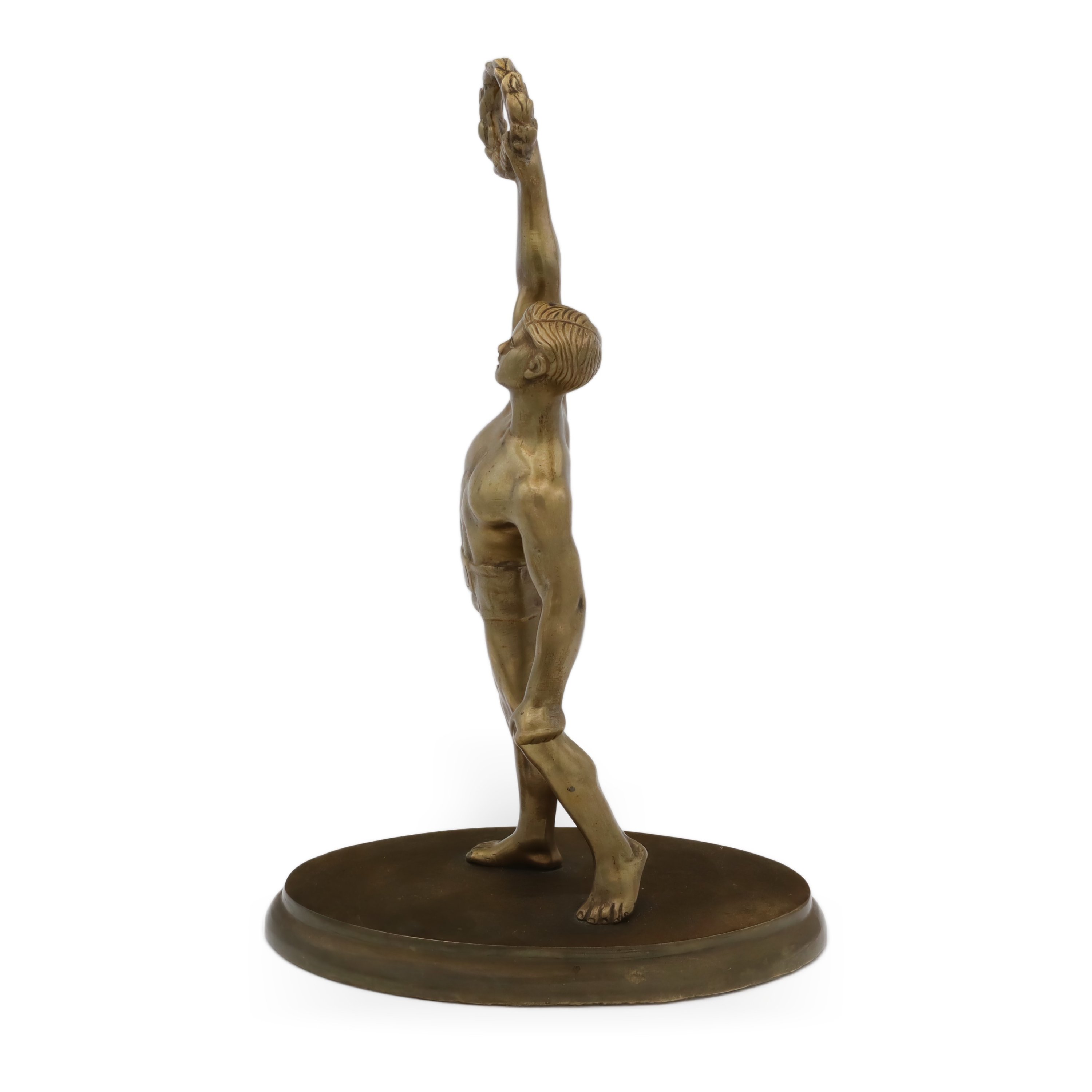 Bronze Medalist Statue 1938 Olympics - Berlin Games Art Deco Sculpture - Vintage Athletic Award