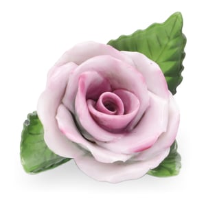 Herend Antique Porcelain Rose Pink - Queen Victoria Pattern - Vintage Hungarian China - Hand Painted Floral Decor - Rare Collectible