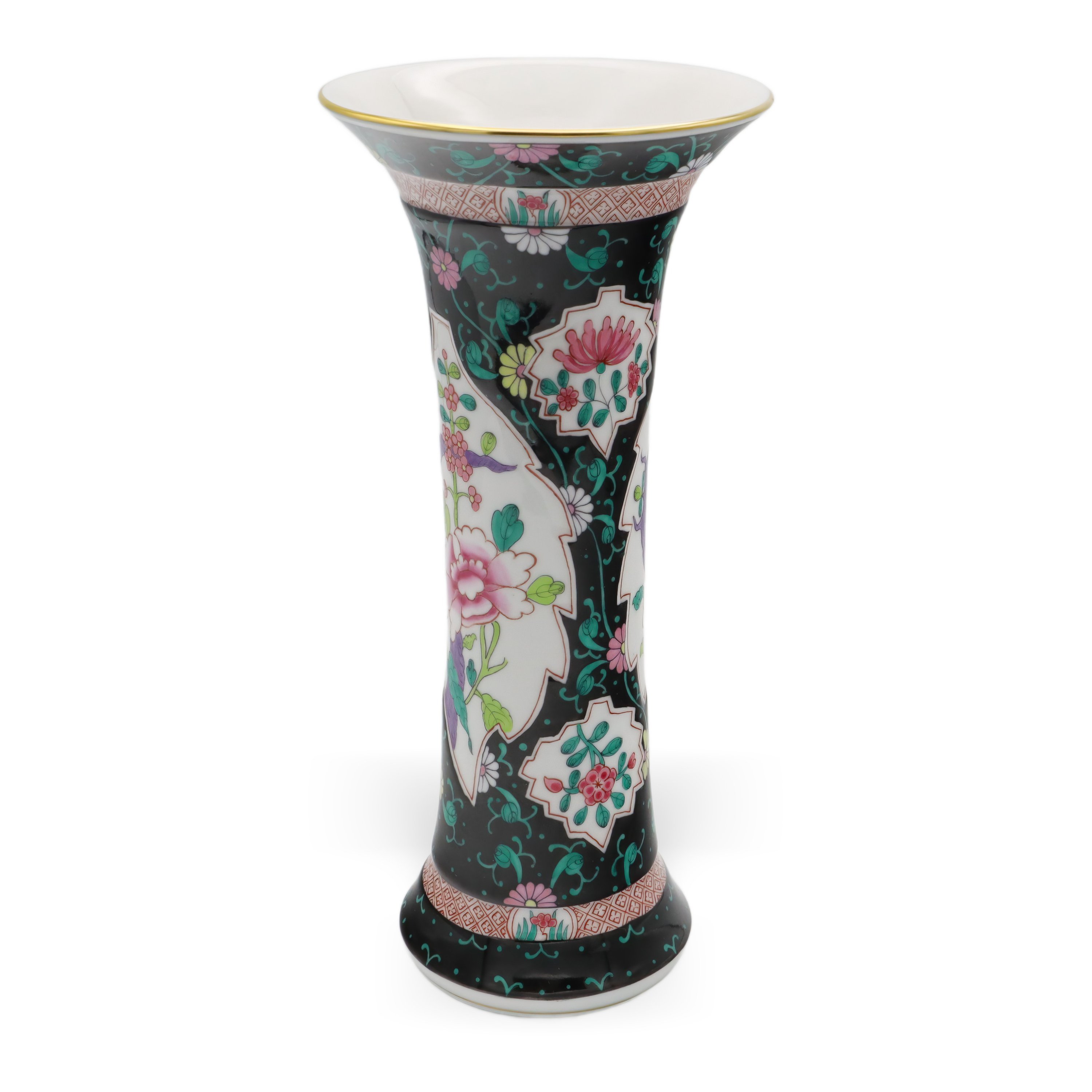 Herend Siang Noir Vase Hand Painted Special Edition - Herend Black Dynasty