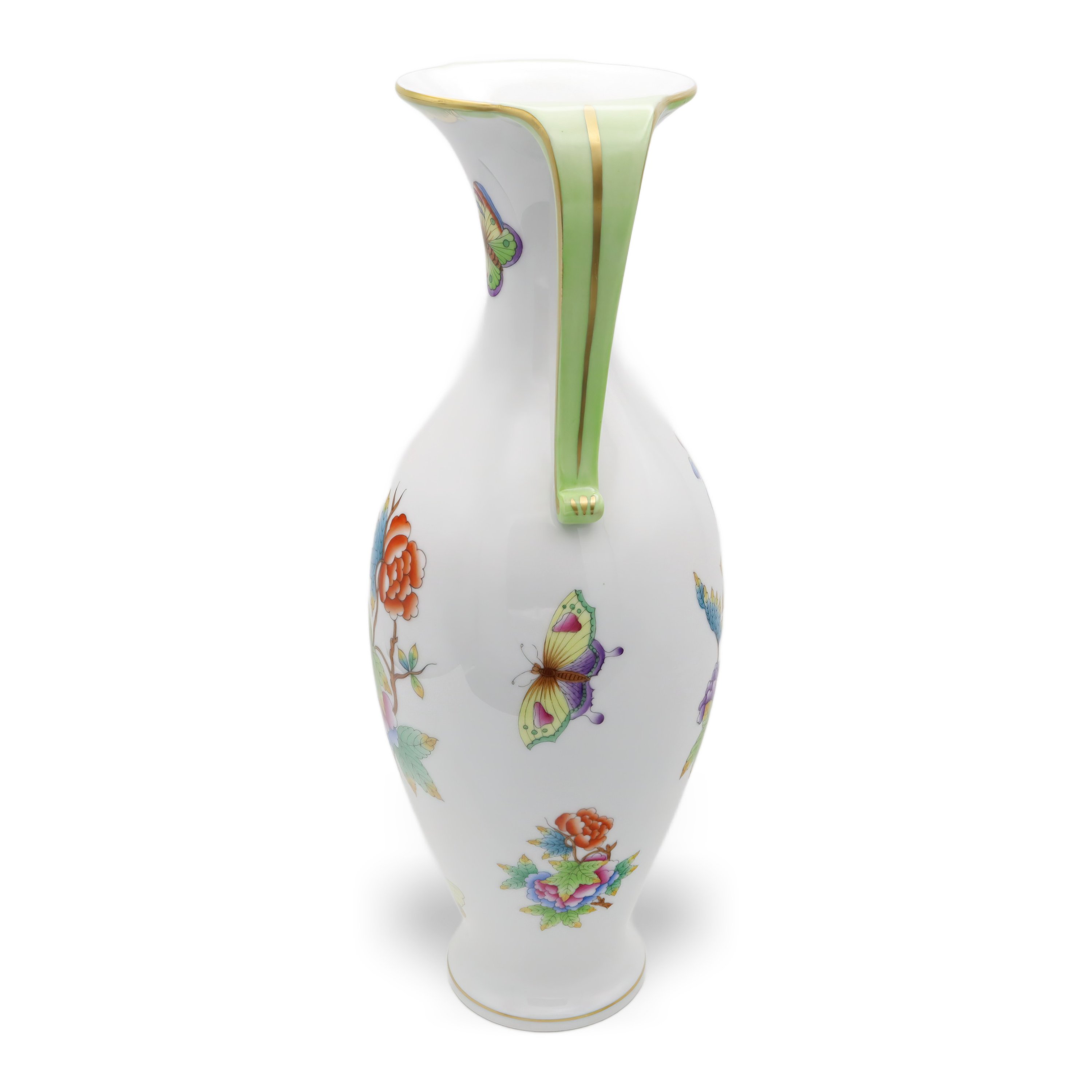 Herend Victoria Amphora Vase - Hand Painted Porcelain - Large Classic Vase