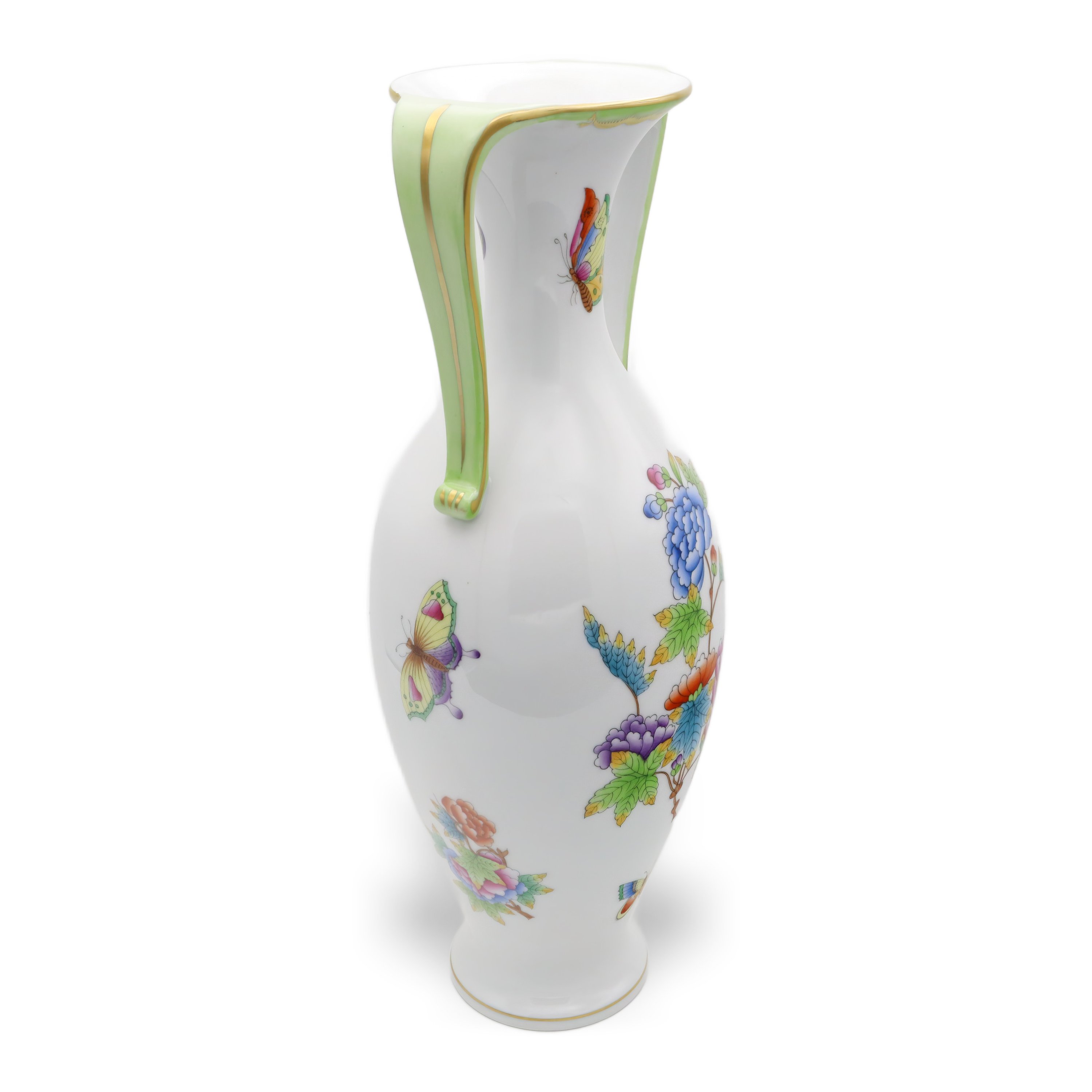 Herend Victoria Amphora Vase - Hand Painted Porcelain - Large Classic Vase
