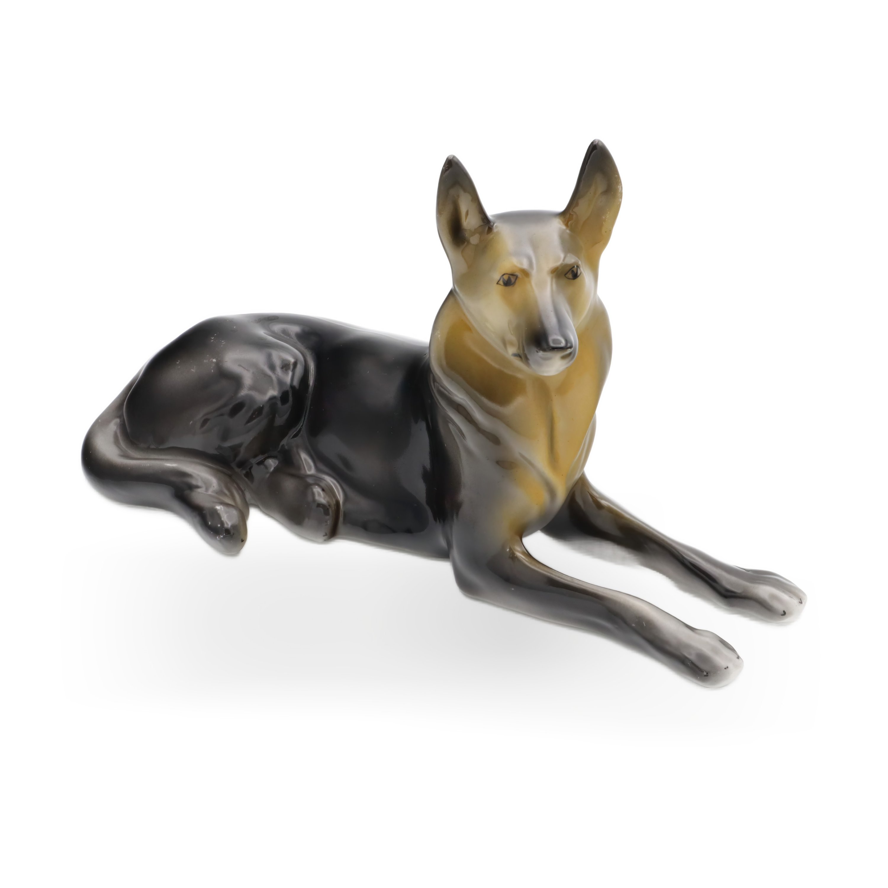 Hollohazi Porcelain Dog Hand Painted - Hungarian Vizsla Figurine - Vintage Animal Statue - Mid Century Collectible Decor