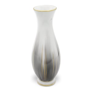 Rosenthal Vintage Vase Gold Rimmed - German Porcelain - Mid Century Modern - White Floral - Collectible Rosenthal Studio Line