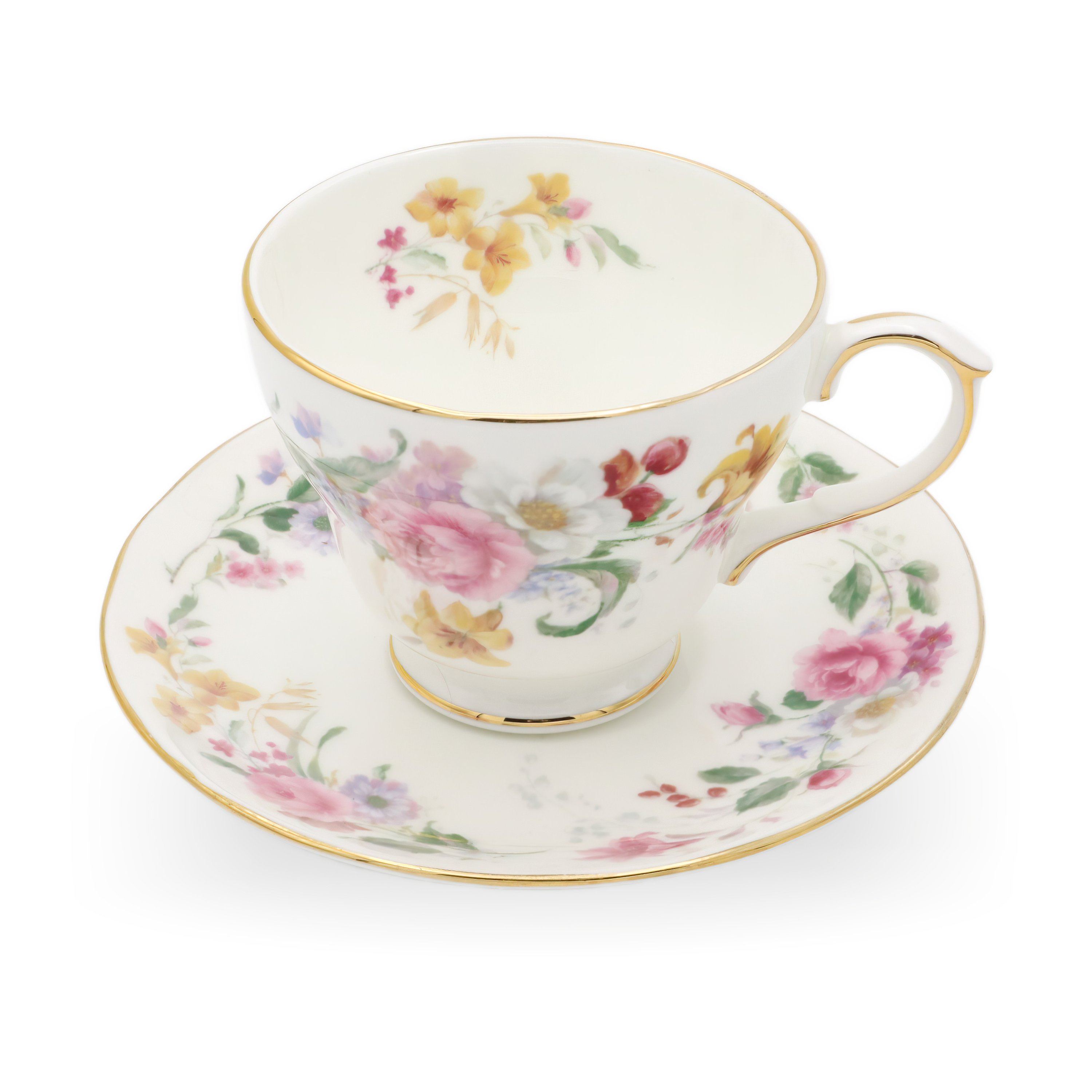 Duchess Memories 630 Cup With Saucer - Fine Bone China - English Floral Teacup - Vintage England Teacup Set