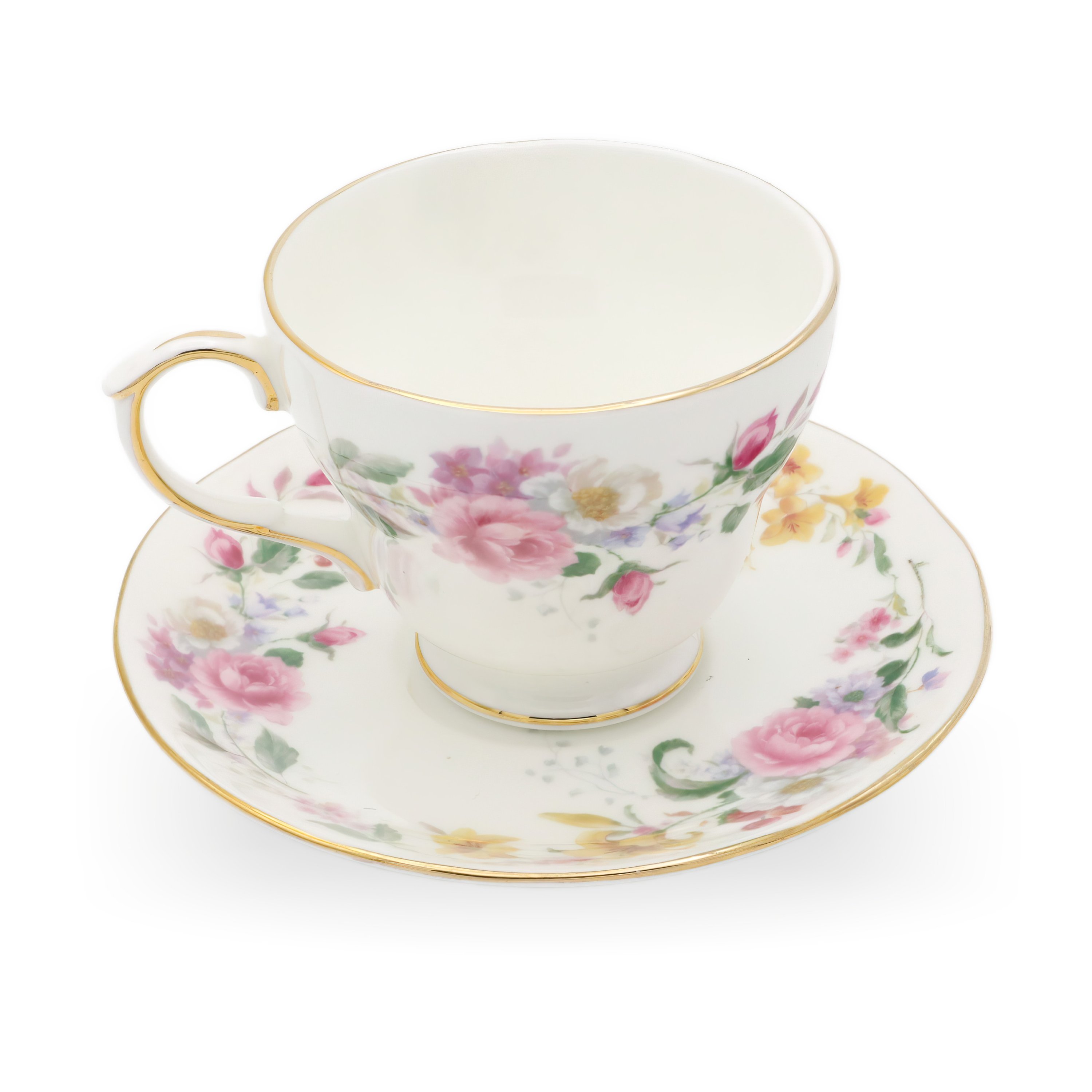 Duchess Memories 630 Cup With Saucer - Fine Bone China - English Floral Teacup - Vintage England Teacup Set