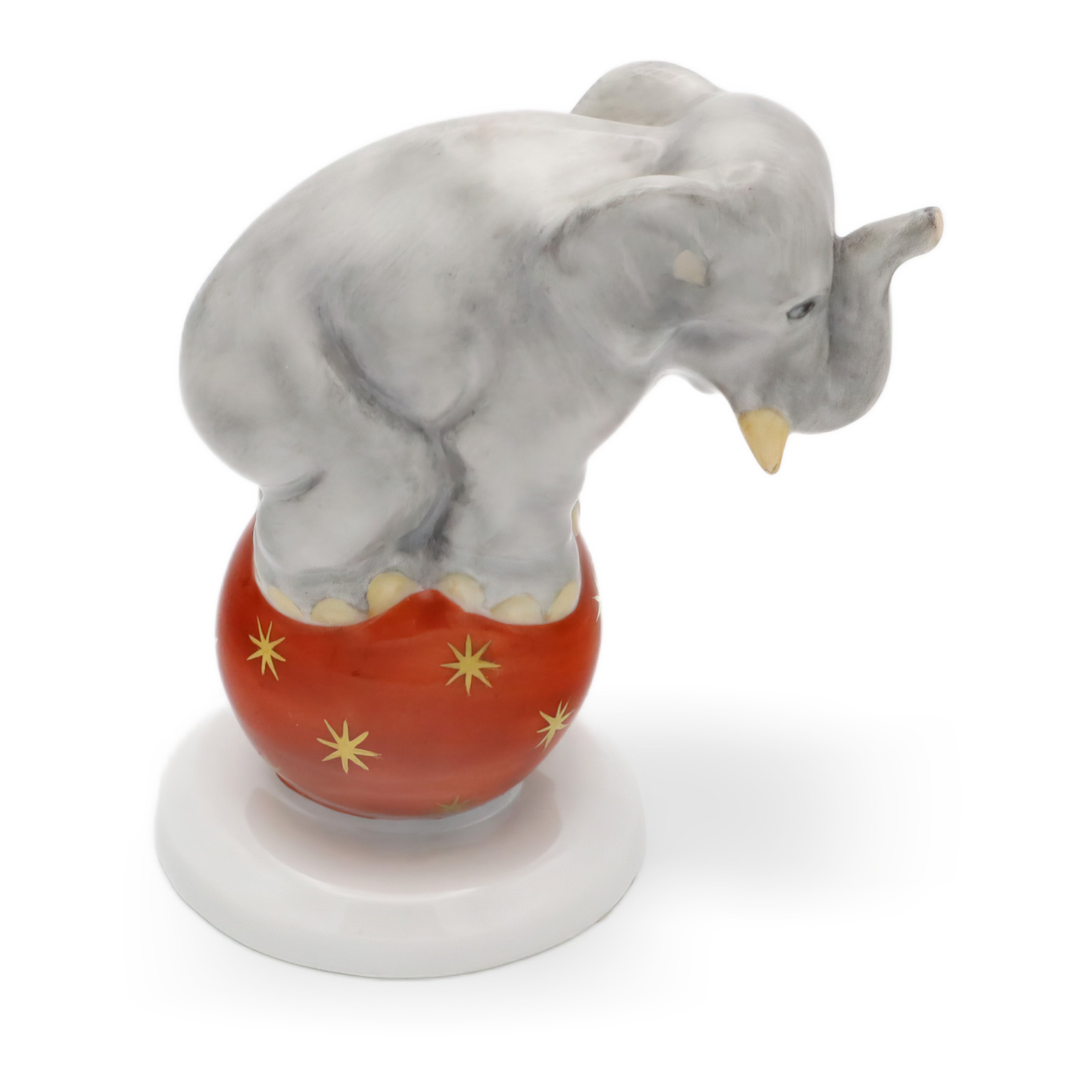 Herend Antique Circus Elephant Porcelain Figurine - Rare Herendi Figurine - Collectible Animal Sculpture