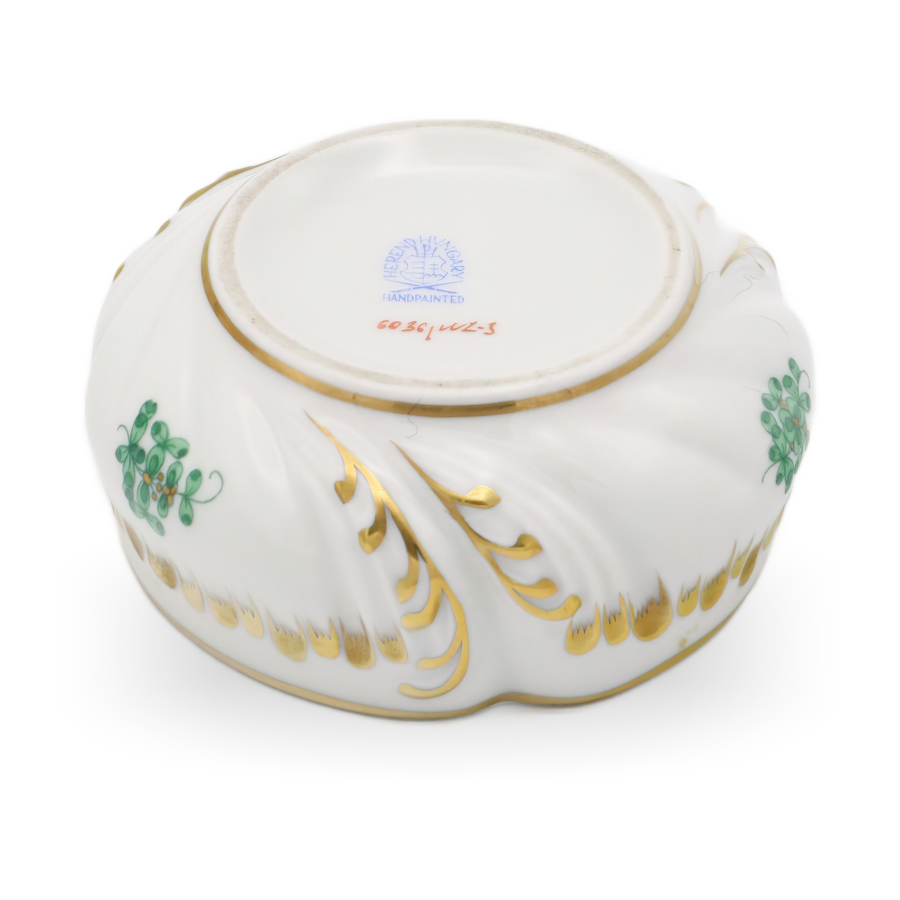 Herend Antique Trinket Box Golden - Hungarian Porcelain - Hand Painted - Rare Collectible - Gilded - Vintage Herend Decor