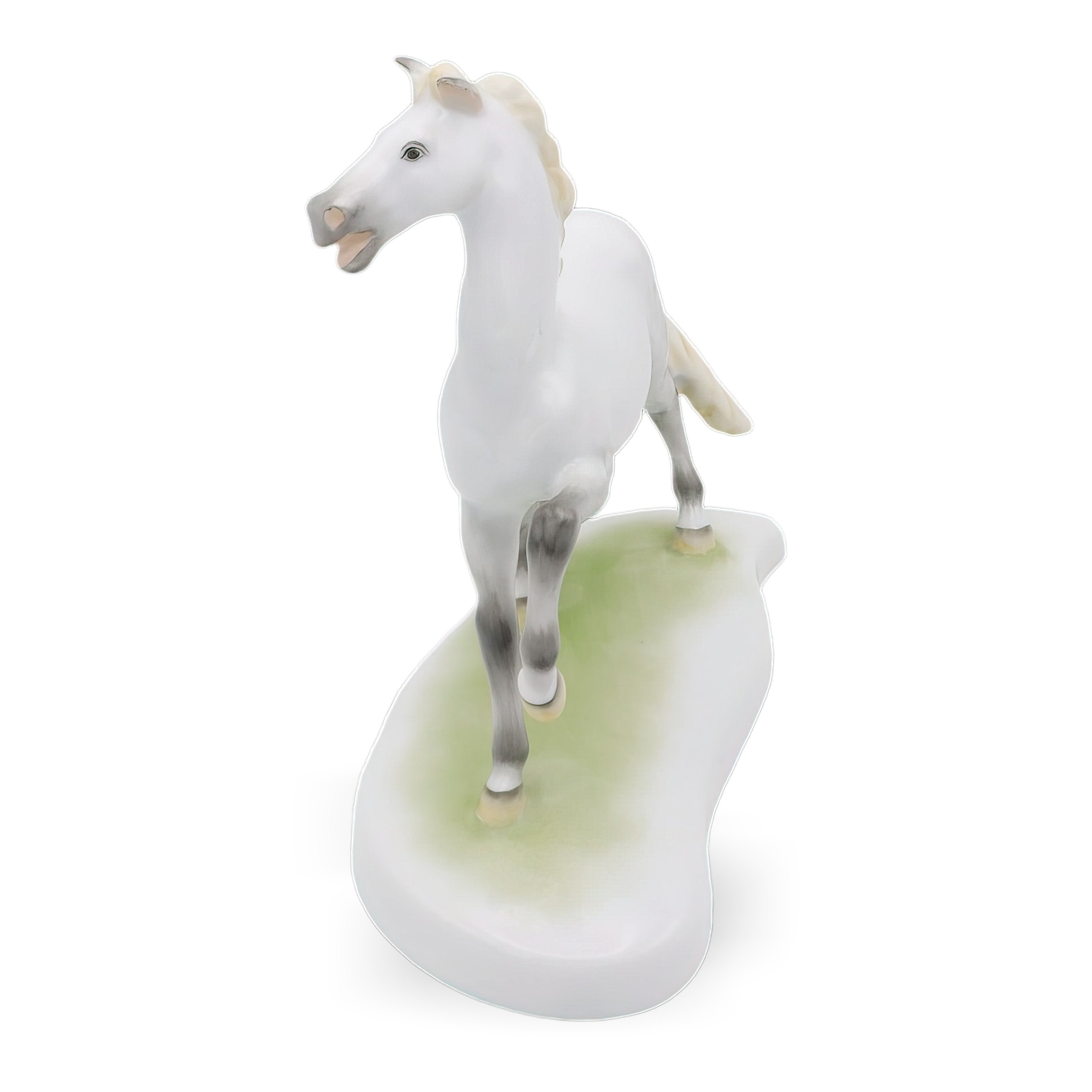 Herend Horse Porcelain Statue full view featuring hand-painted fine porcelain craftsmanship and elegant equestrian design