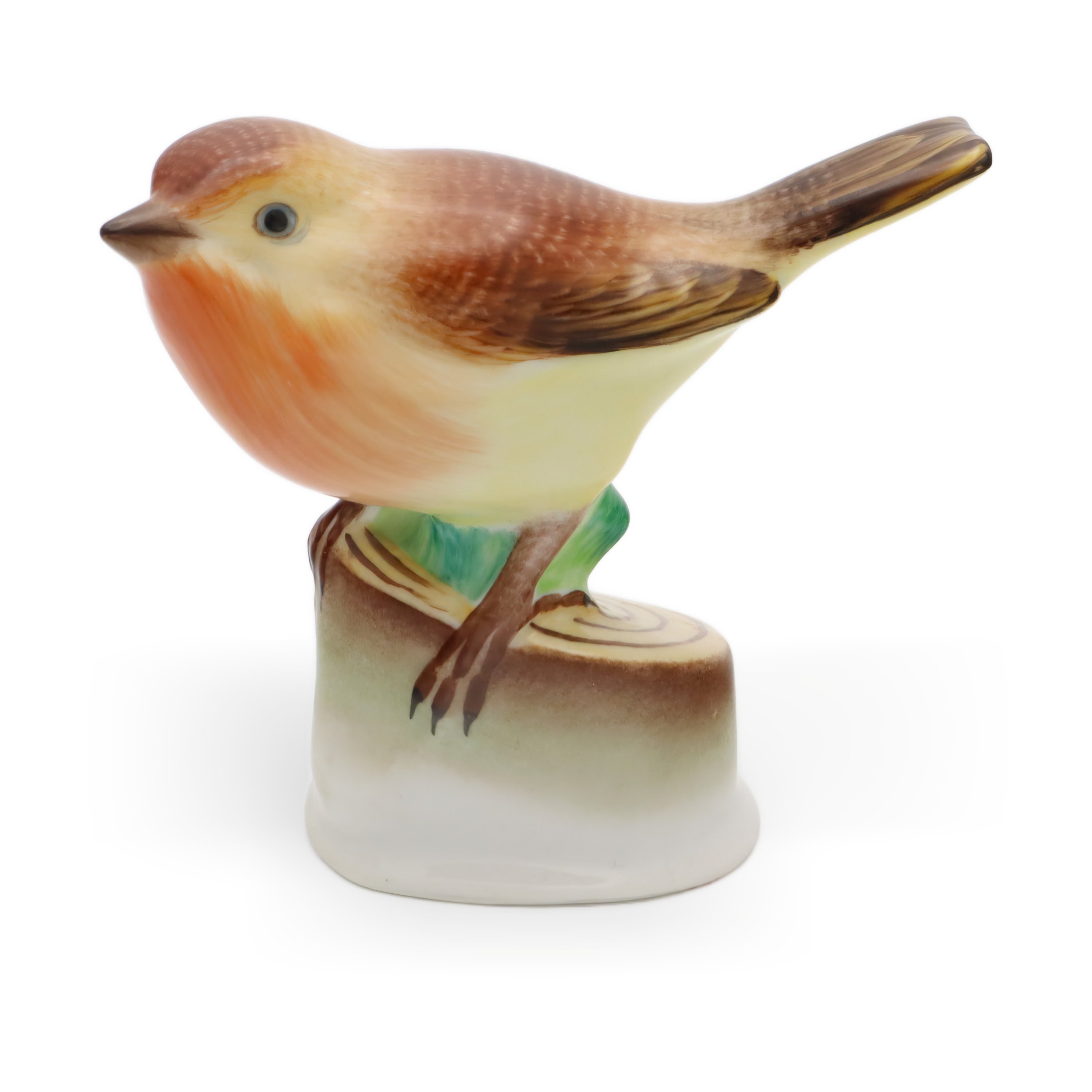 Herend Porcelain Hand Painted Yellow Bird - Vintage Handcrafted Animal Statue - Collectible Herend Decor
