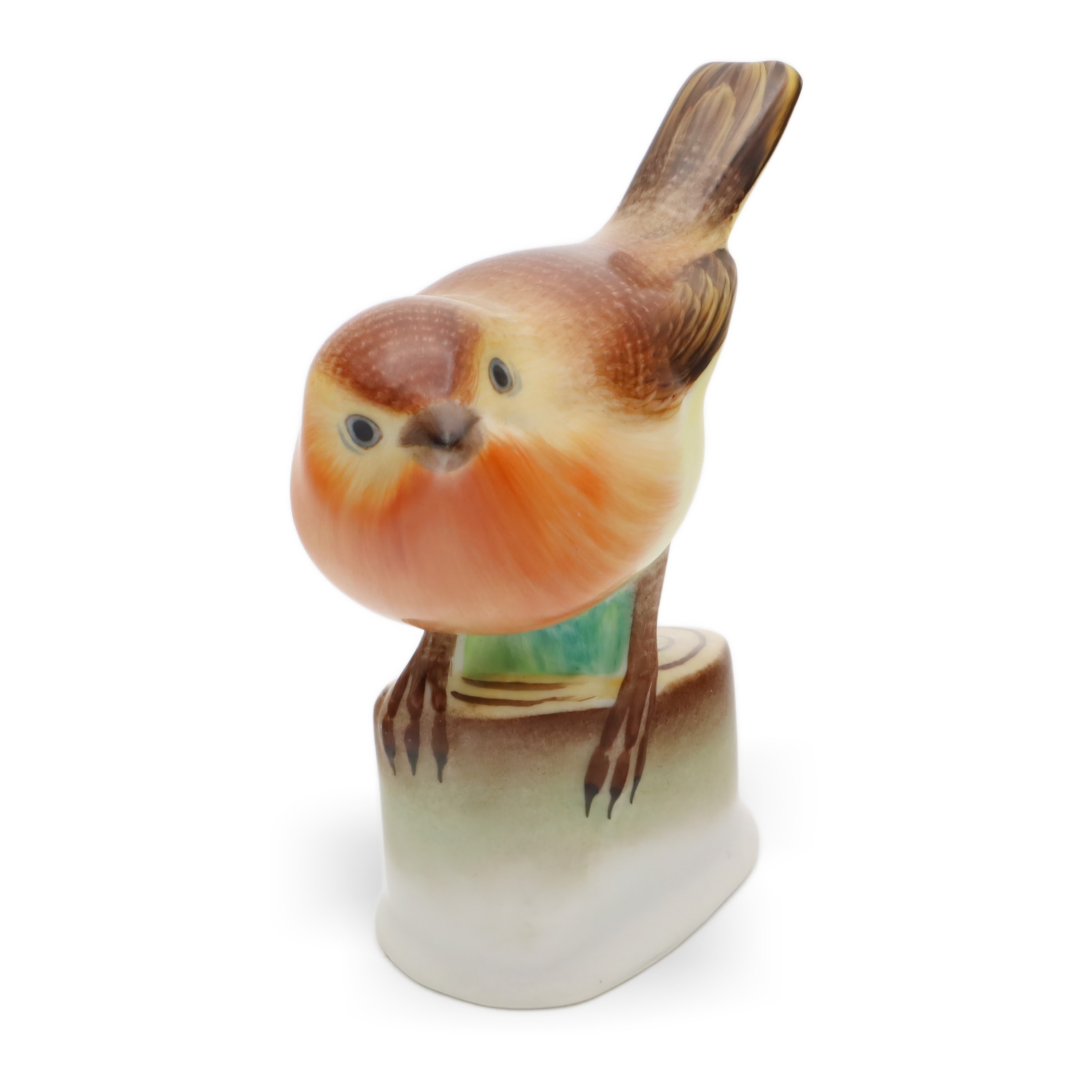 Herend Porcelain Hand Painted Yellow Bird - Vintage Handcrafted Animal Statue - Collectible Herend Decor
