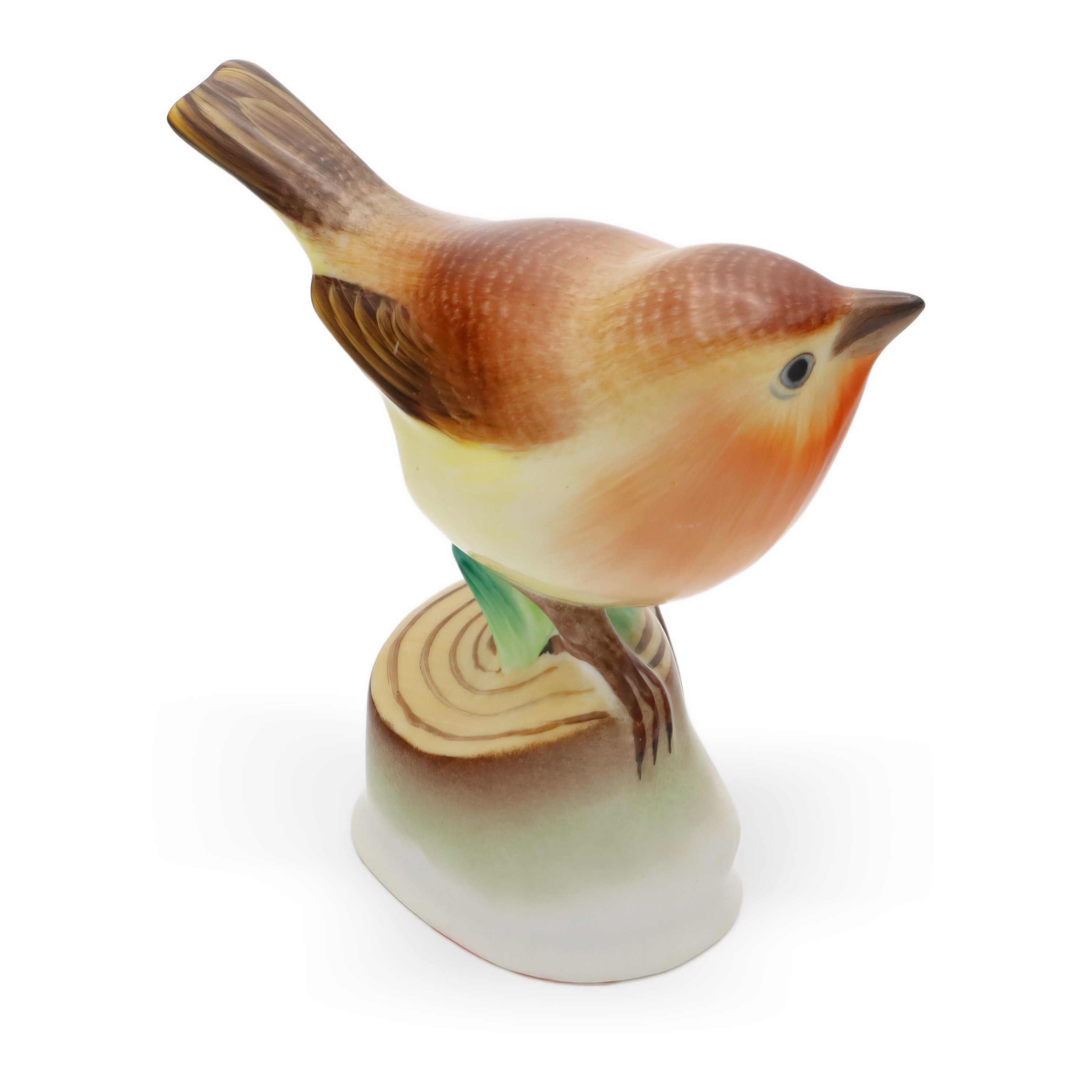 Herend Porcelain Hand Painted Yellow Bird - Vintage Handcrafted Animal Statue - Collectible Herend Decor