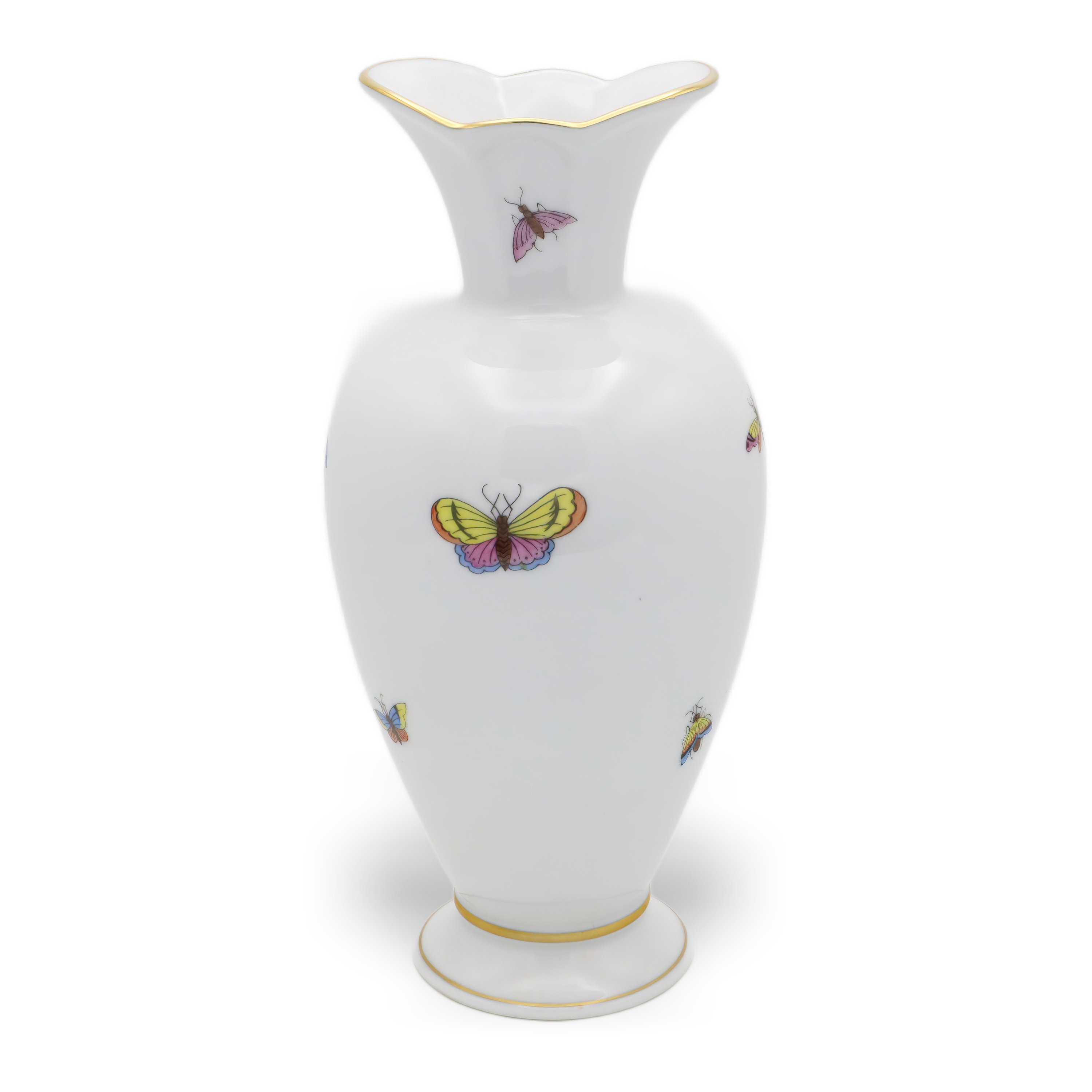 Herend Rothschild Vase - Hand Painted Porcelain - Bird Motif - Hungary Vintage - Luxury Decor