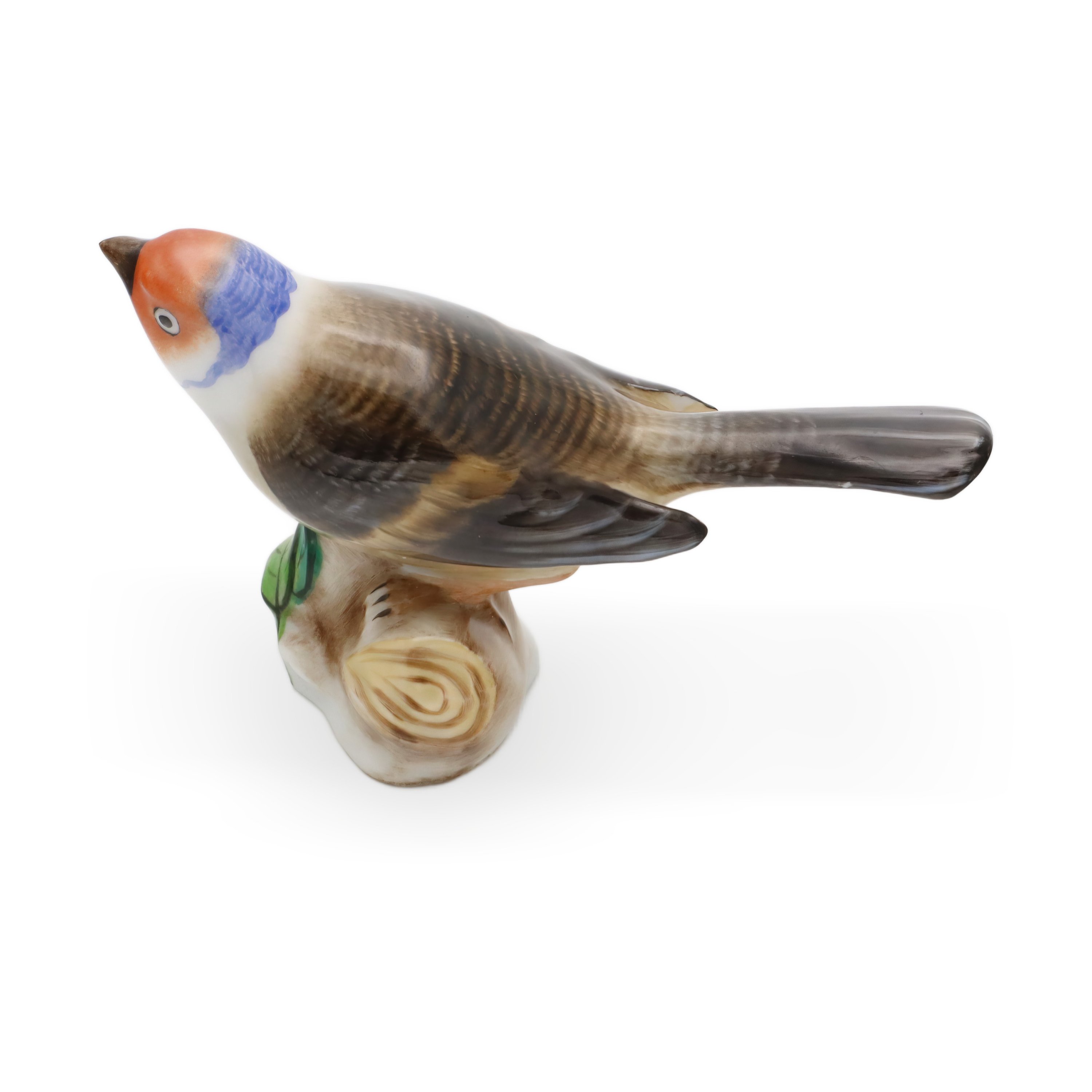 Herend Vintage Porcelain Bird - Brown Red Collectible Bird Figurine