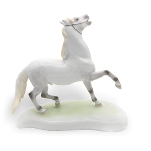 Herend Horse Porcelain Statue - Equestrian Figurine - Hand Painted