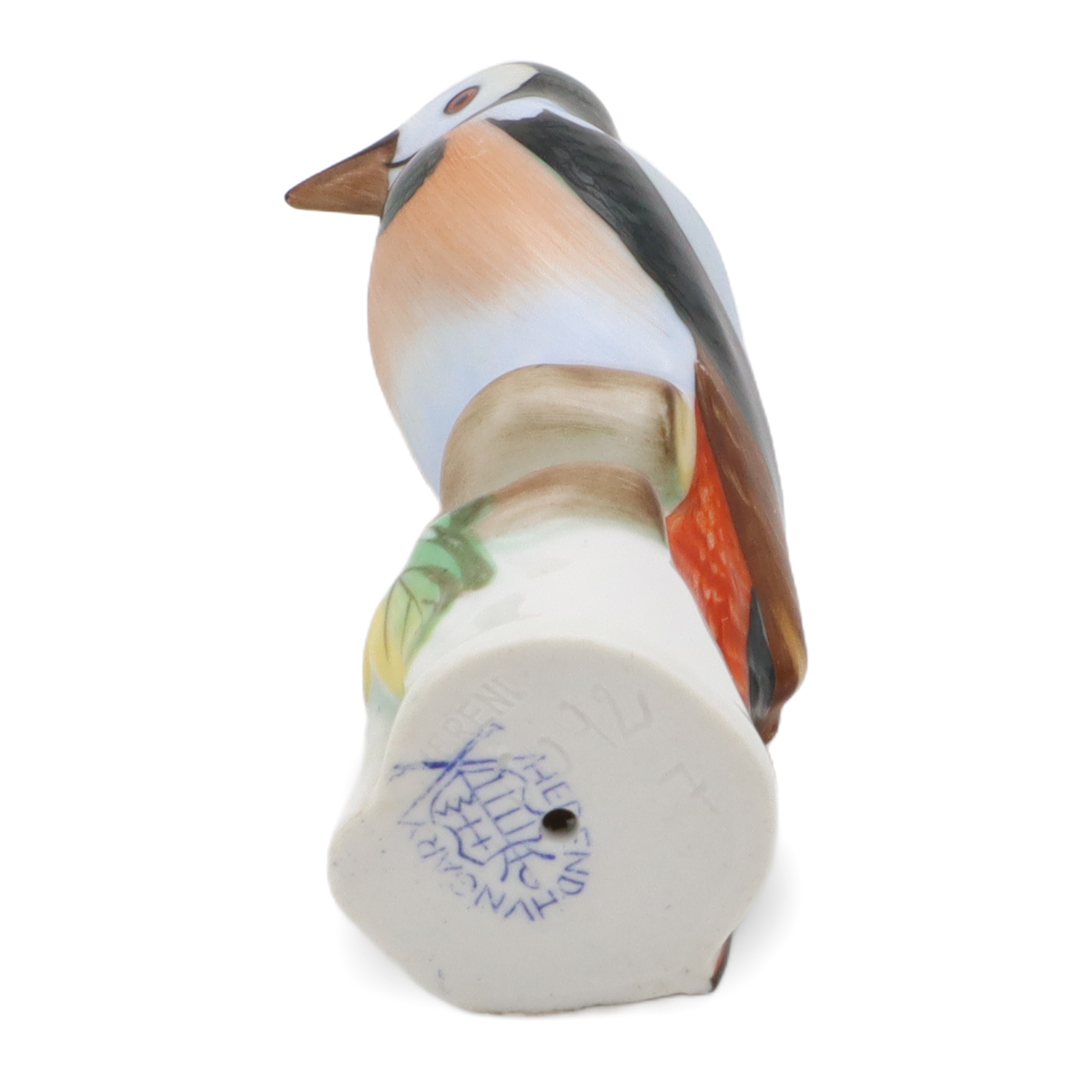 Herend Porcelain Woodpecker Bird Figurine - Hungary - Hand Painted - Table Decor - Wildlife Sculpture - Mid Century