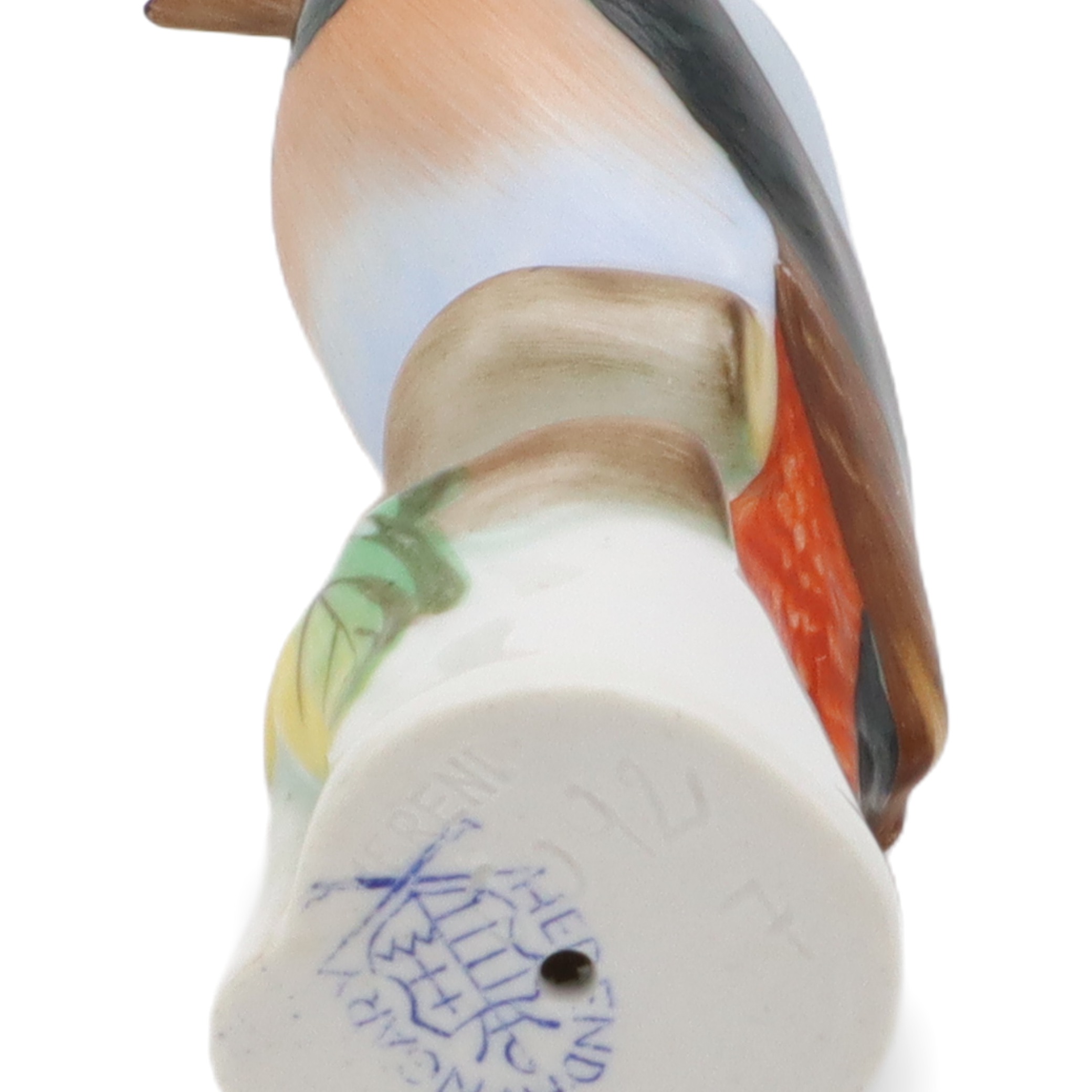 Herend Porcelain Woodpecker Bird Figurine - Hungary - Hand Painted - Table Decor - Wildlife Sculpture - Mid Century