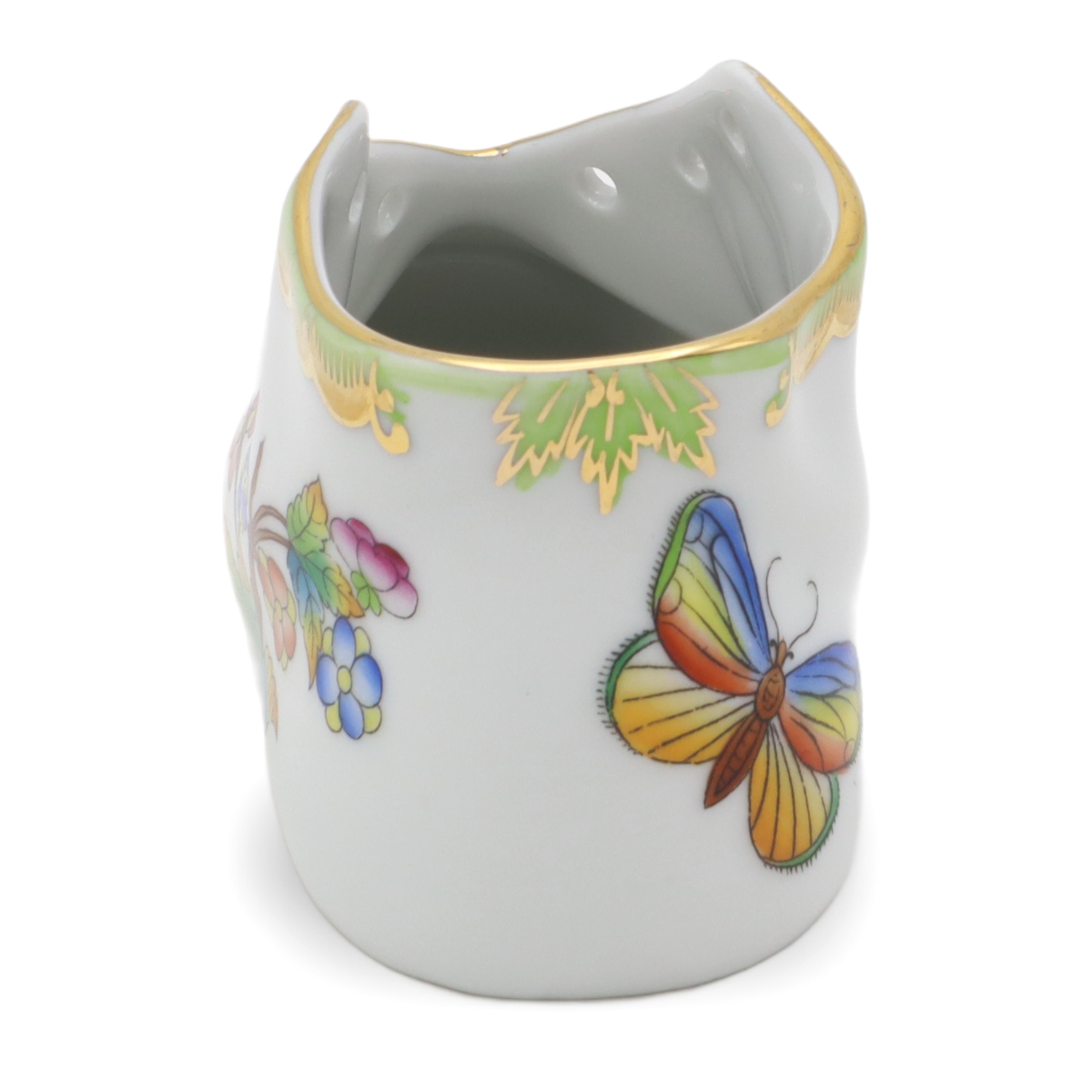 Herend Queen Victoria Baby Shoe - Vintage Porcelain Figurine - Hand Painted - Hungary Collectible