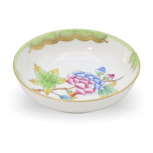 Herend Queen Victoria Small Trinket Tray - Porcelain Dish - Butterfly Motif