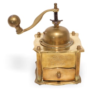 Antique Bronze Coffee Grinder Magus - Hand Crank Mill