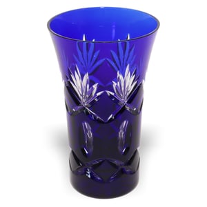 Bohemia Blue Handcut Crystal Vase - Czech Glass Decor