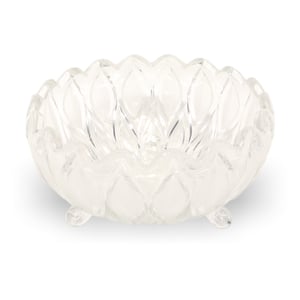 Crystal Glass Centerpiece Bohemian Hand Cut Vintage Bowl