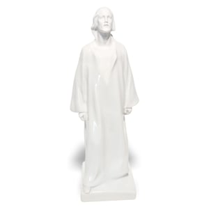 Herend Jesus Statue White Porcelain - Hungary - Religious Figurine