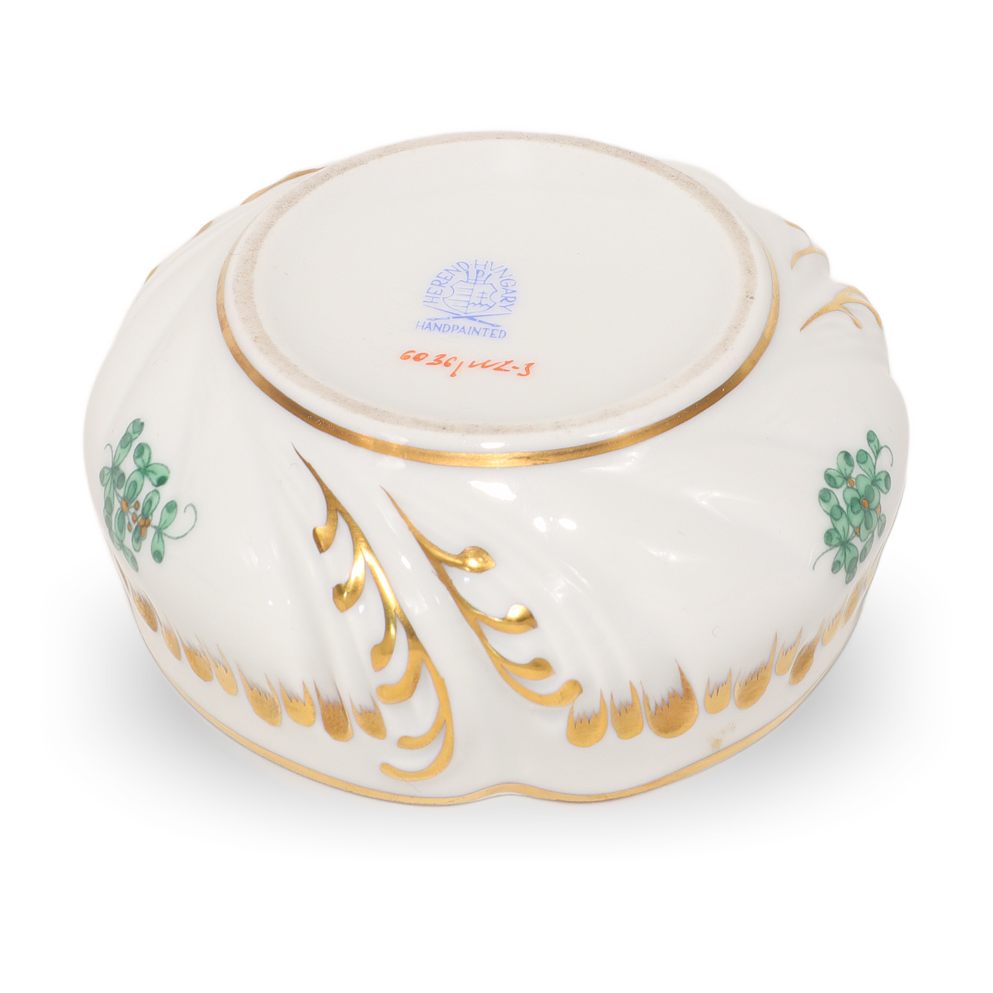 Herend Waldstein Green Trinket Box - Porcelain - Hand Painted Thumbnail for Herend Waldstein Green Trinket Box - Porcelain - Hand Painted