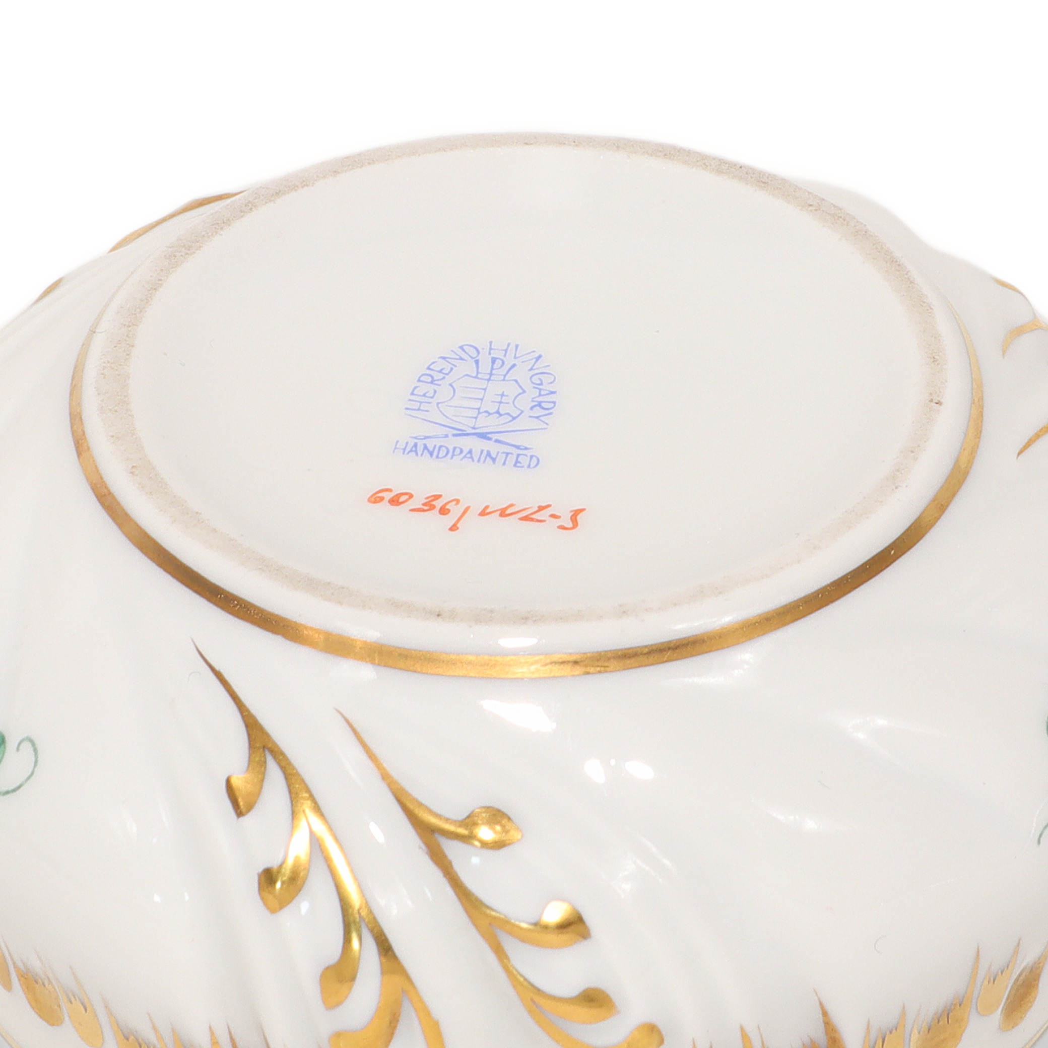 Herend Waldstein Green Trinket Box - Porcelain - Hand Painted Thumbnail for Herend Waldstein Green Trinket Box - Porcelain - Hand Painted