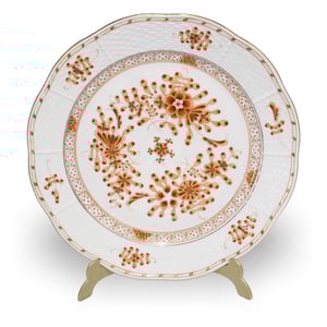 Herend Waldstein Marron Dinner Plate 524wm - Rare Hungarian Porcelain - Hand Painted China