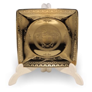 Rosenthal Versace Gold Baroque Medusa Bowl - Porcelain Decorative Centerpiece Rosenthal Versace Gold Baroque Medusa Bowl - Porcelain Decorative Centerpiece