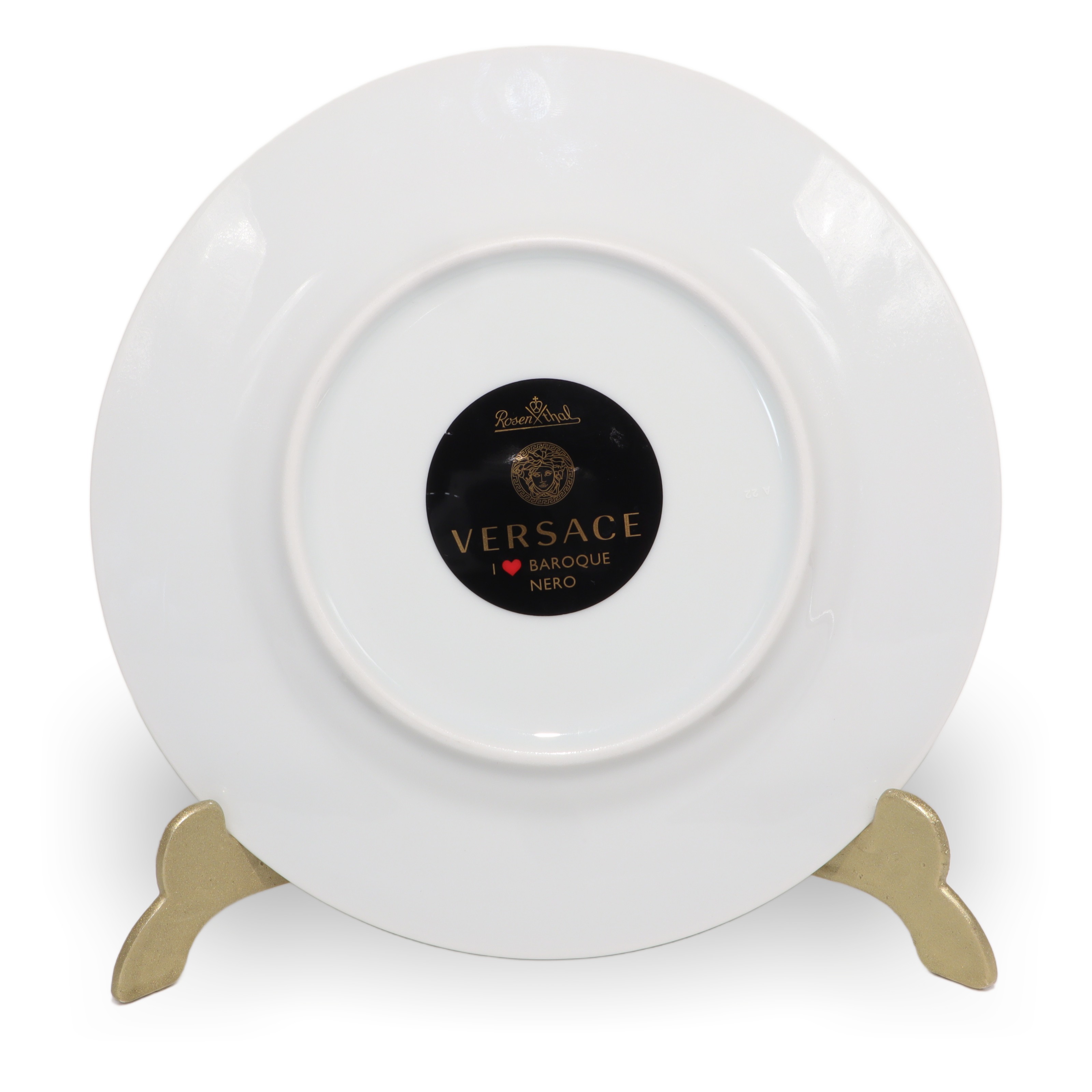 Rosenthal Versace I Love Baroque Nero Plate - Porcelain Charger - Gold Medusa - Decorative Dining Thumbnail for Rosenthal Versace I Love Baroque Nero Plate - Porcelain Charger - Gold Medusa - Decorative Dining