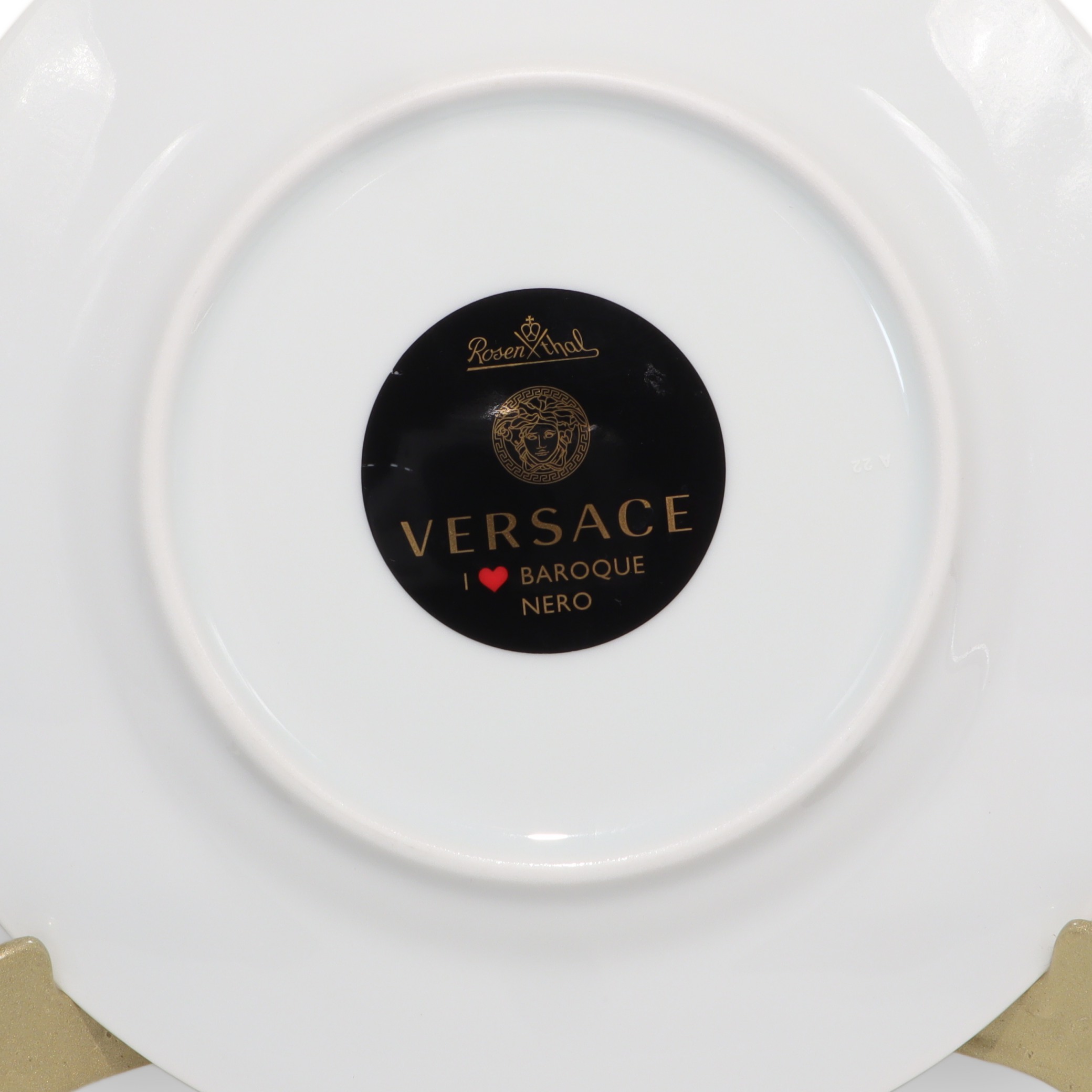 Rosenthal Versace I Love Baroque Nero Plate - Porcelain Charger - Gold Medusa - Decorative Dining Thumbnail for Rosenthal Versace I Love Baroque Nero Plate - Porcelain Charger - Gold Medusa - Decorative Dining