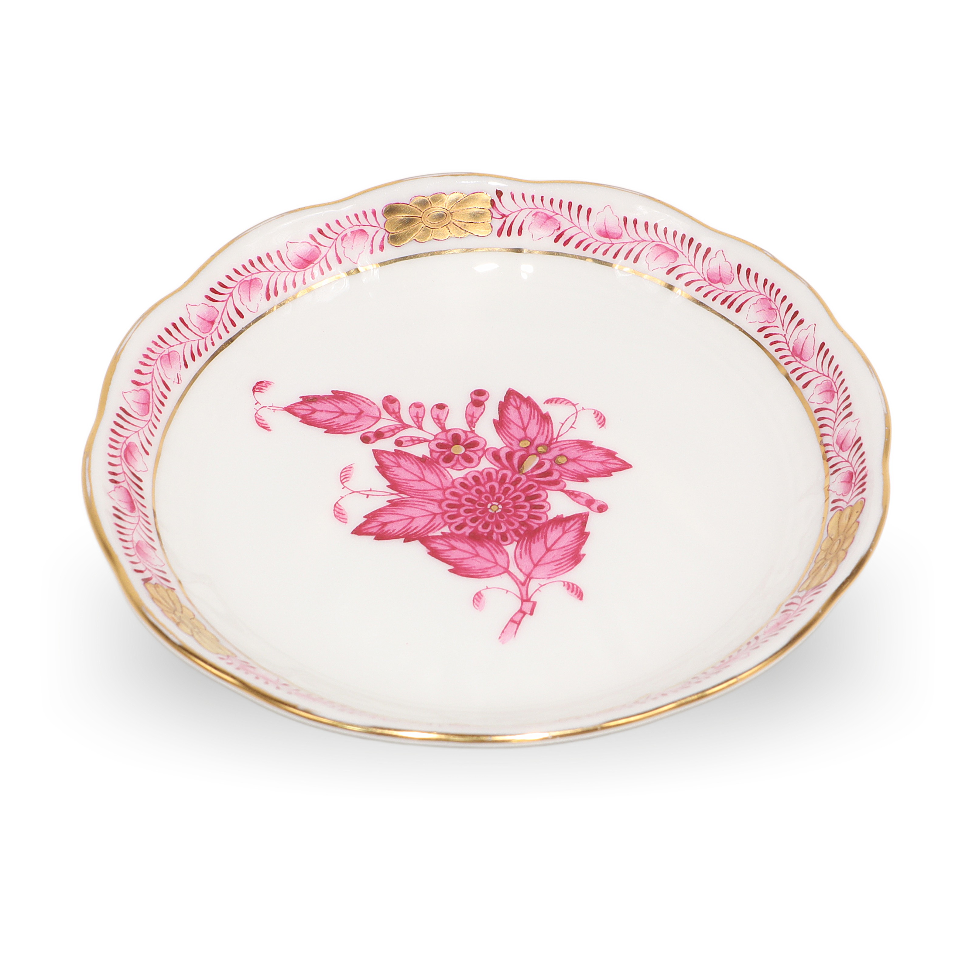 Herend Porcelain Apponyi Pur Pur Hand Painted Floral Dish Chinese Bouquet Thumbnail for Herend Porcelain Apponyi Pur Pur Hand Painted Floral Dish - Chinese Bouquet Trinket Tray