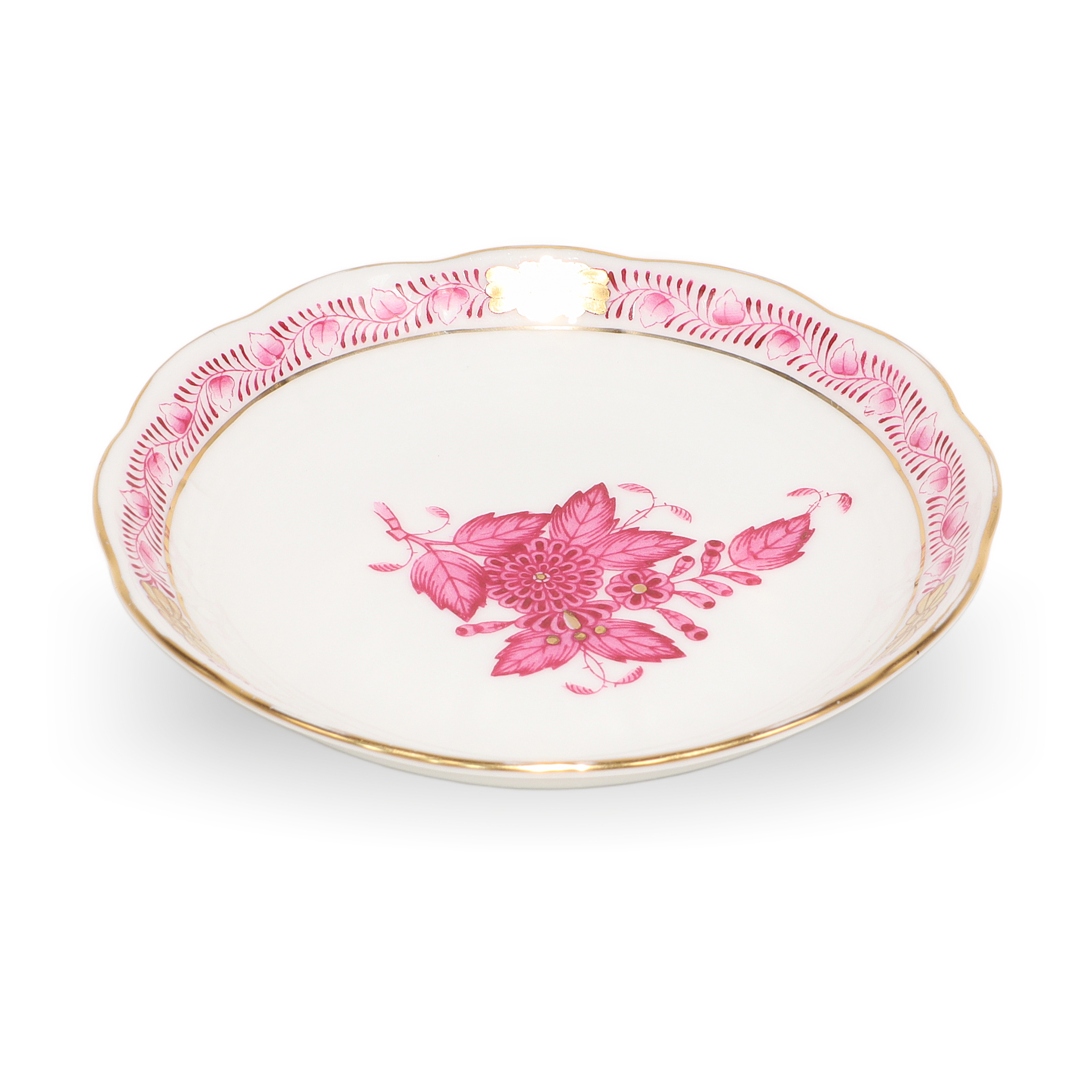 Herend Porcelain Apponyi Pur Pur Hand Painted Floral Dish Chinese Bouquet Thumbnail for Herend Porcelain Apponyi Pur Pur Hand Painted Floral Dish - Chinese Bouquet Trinket Tray