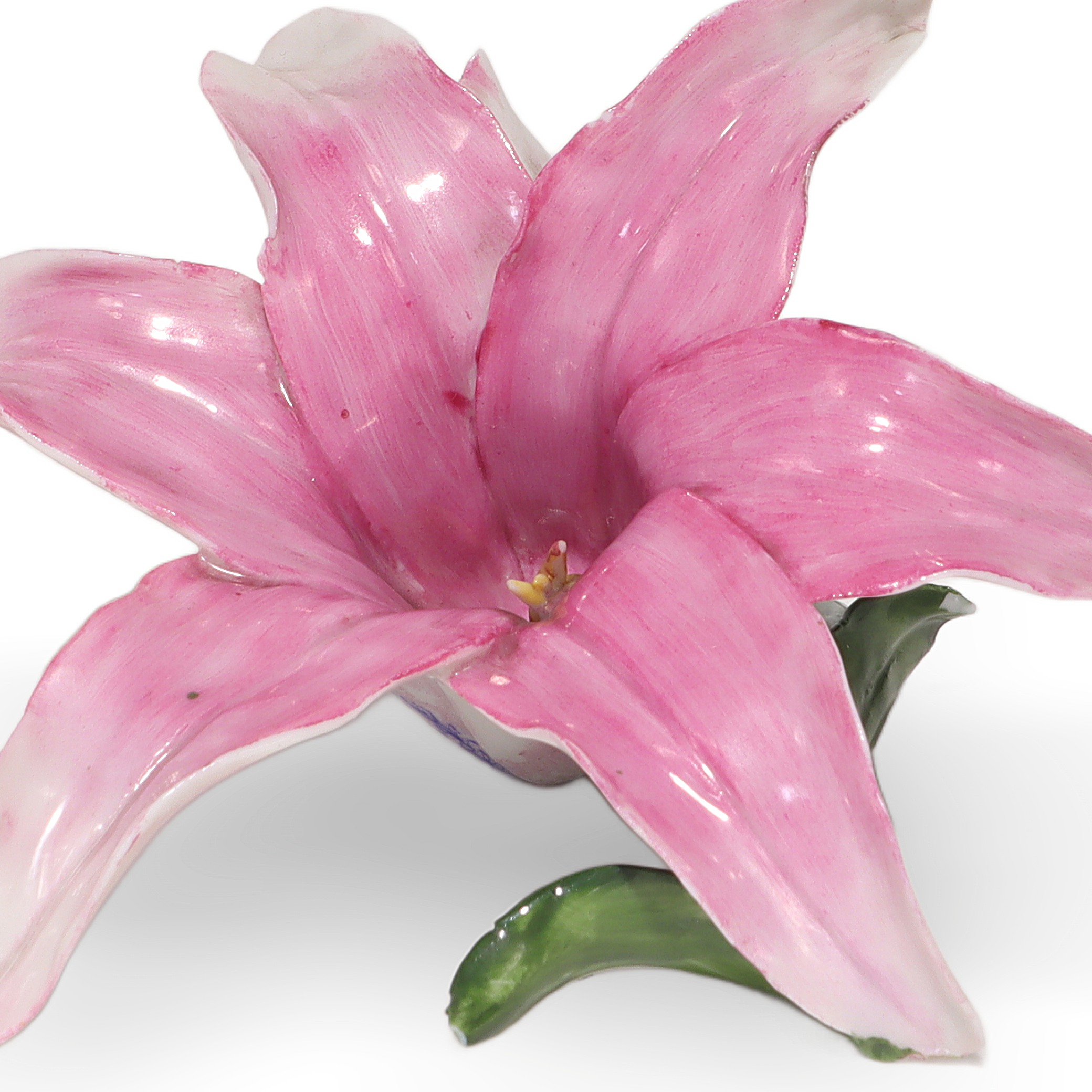 Thumbnail for Herend Porcelain Pink Lily Flower Figurine - Hungary