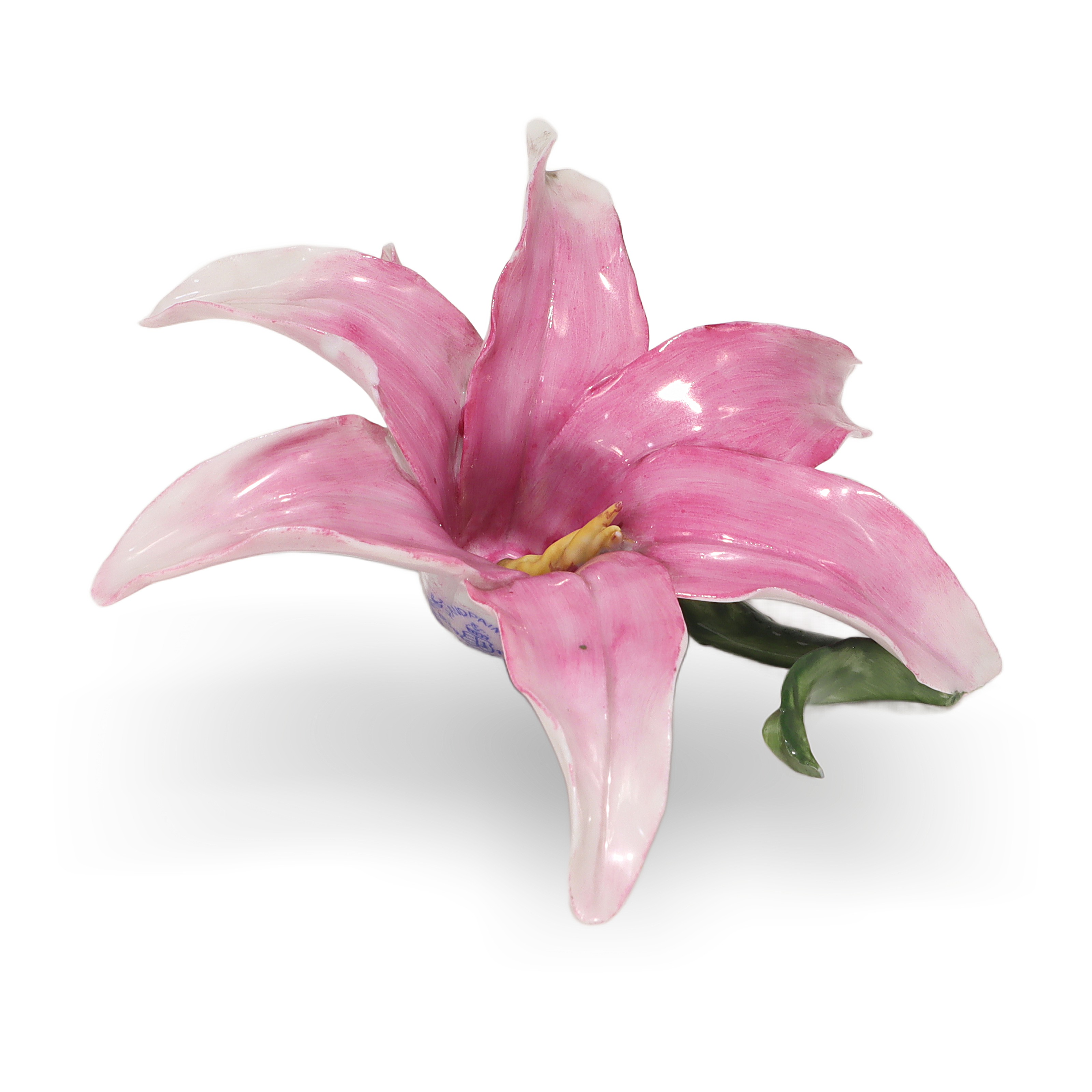 Thumbnail for Herend Porcelain Pink Lily Flower Figurine - Hungary