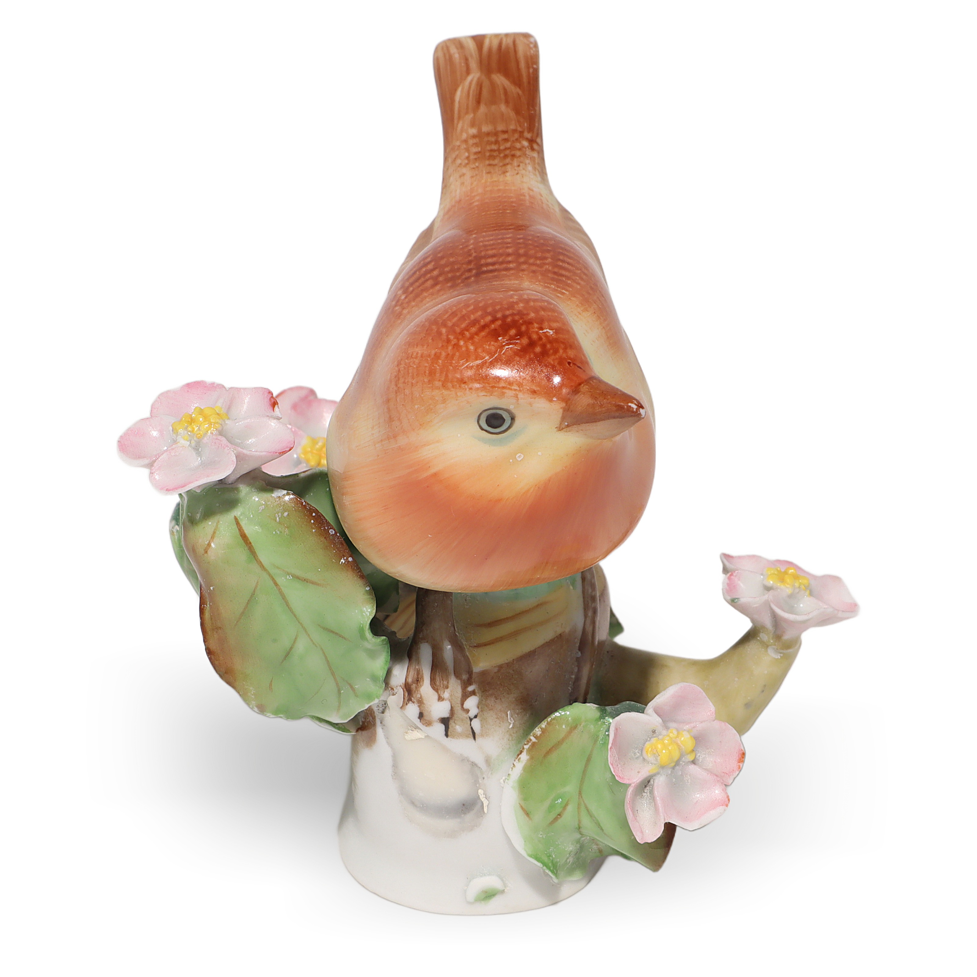 Herend Robin Bird Figurine Detailed View Thumbnail for Herend Robin Bird Figurine - Hand Painted - Porcelain Collectible - Vintage Home Decor