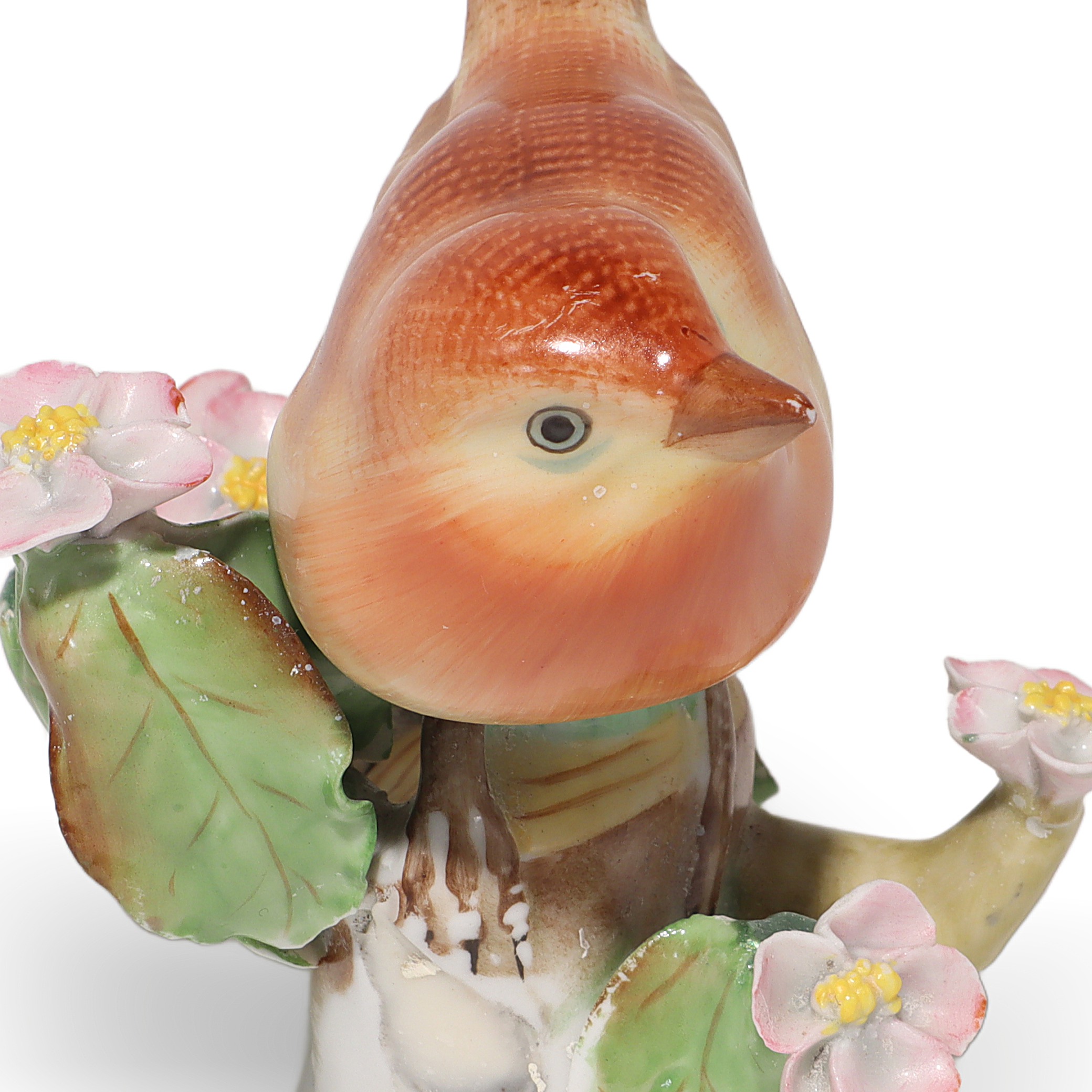 Herend Robin Bird Figurine Detailed View Thumbnail for Herend Robin Bird Figurine - Hand Painted - Porcelain Collectible - Vintage Home Decor