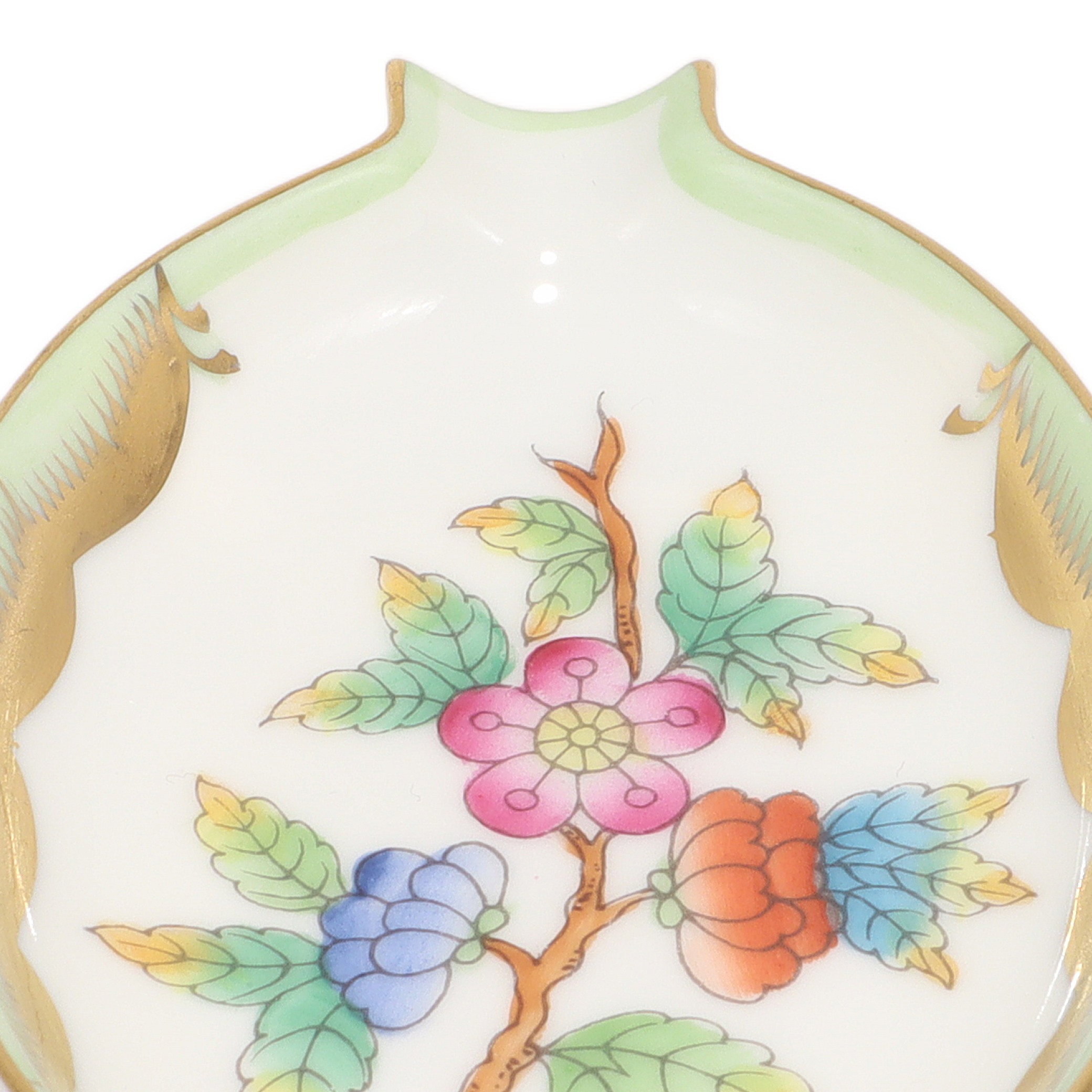 Herend Victoria Ash Tray Detailed View Thumbnail for Herend Victoria Ash Tray - Hand Painted Porcelain Trinket Dish - Butterfly Motif