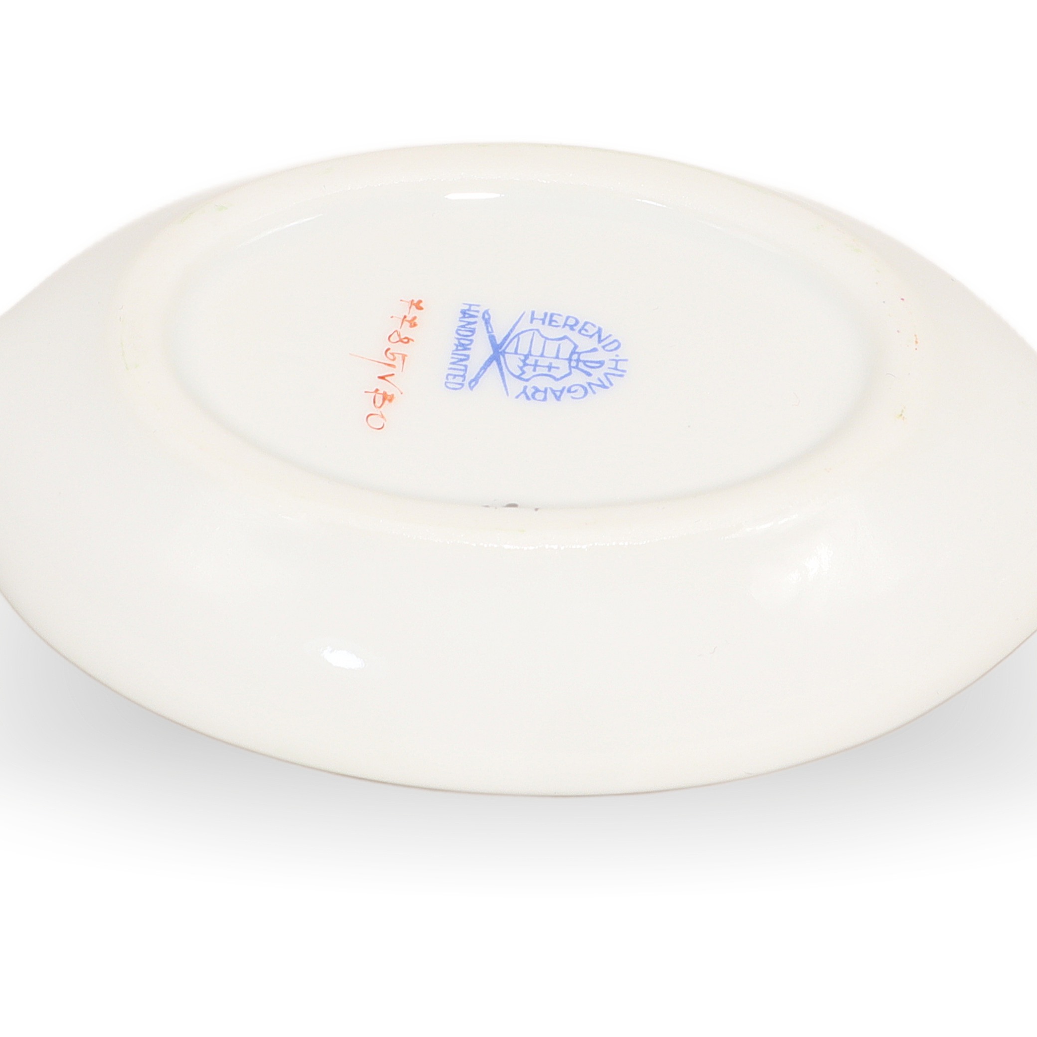 Herend Victoria Ash Tray Base Detailed View Thumbnail for Herend Victoria Ash Tray - Hand Painted Porcelain Trinket Dish - Butterfly Motif